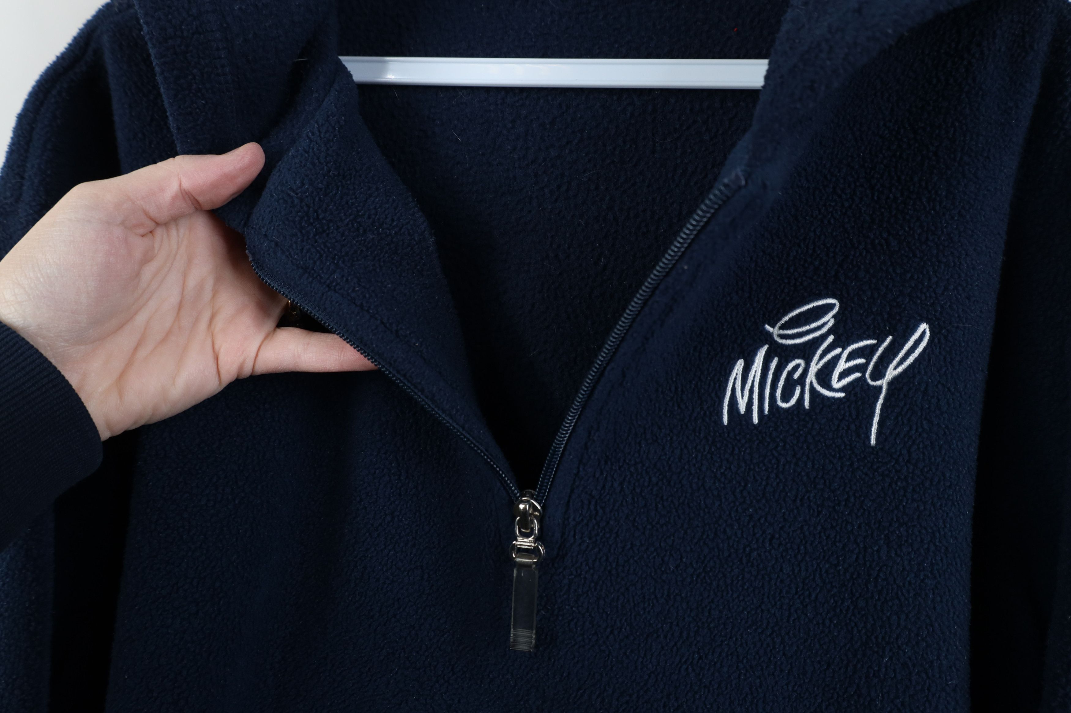 Disney Vintage 90s Y2K Disney Mickey Mouse Fleece Half Zip Hoodie Size XL / US 12-14 / IT 48-50 - 9 Thumbnail