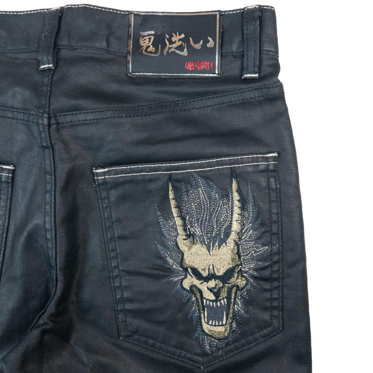 Other Vintage Oniarai Japanese Embroidered Denim Jeans Size W30 Size US 30 / EU 46 - 5 Thumbnail