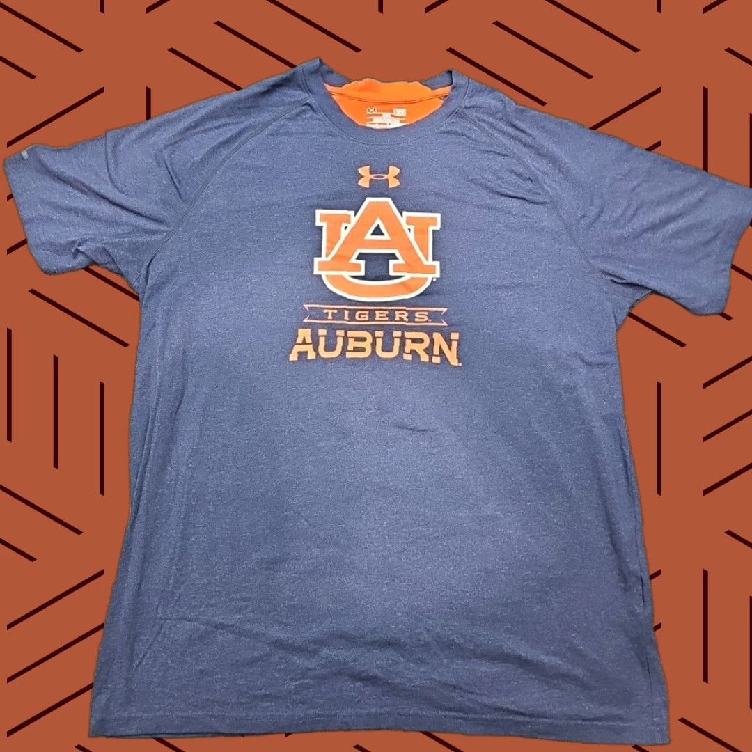 Under Armour Under Armour HeatGear Auburn Tigers T-Shirt Men L Blue Short Sleeve Loose Size US L / EU 52-54 / 3 - 1 Thumbnail