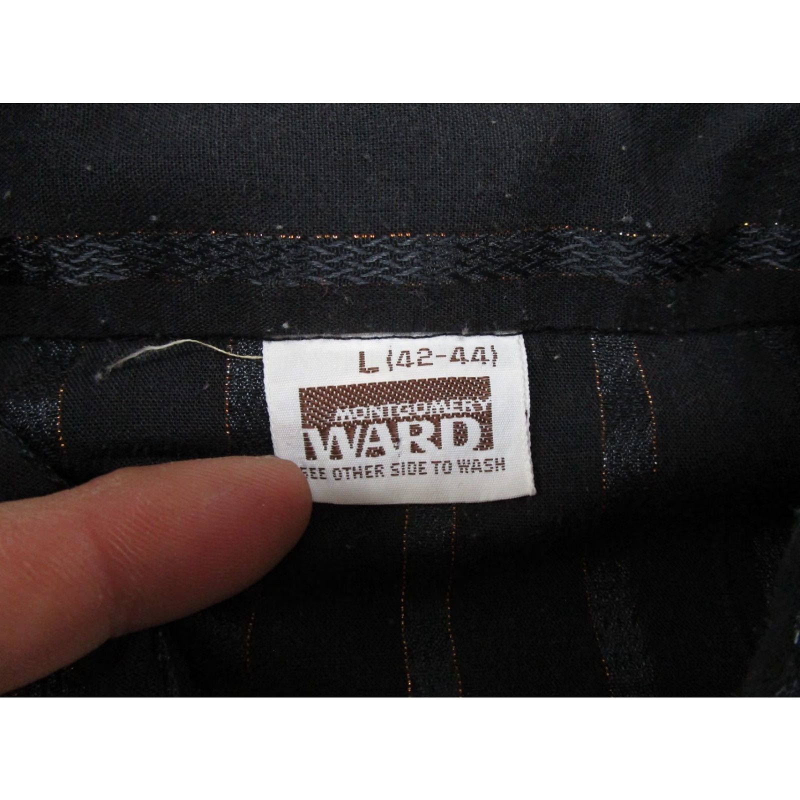 Vintage VINTAGE Montgomery Ward Striped Button Up Shirt Western L Adult Black 1970s 80s Cowboys Men Size US L / EU 52-54 / 3 - 2 Thumbnail