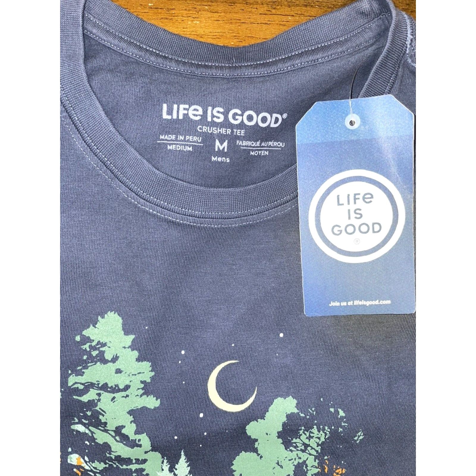 Life is Good VINTAGE Life Is Good Graphic T-Shirt Adult Medium Blue Mens Size US M / EU 48-50 / 2 - 7 Thumbnail