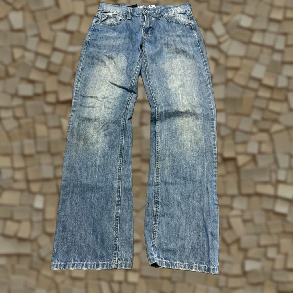Denime Helix Jeans Men's Size 30 Blue Denim Relaxed Fit Straight Leg Mid Rise Jeans Size US 30 / EU 46 - 1 Thumbnail
