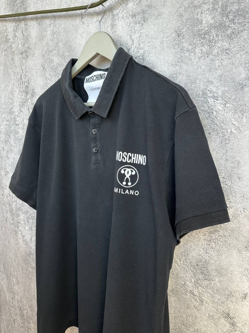 Moschino Moschino Couture Milano Logo Polo Shirt Black SS Cotton Size US XL / EU 56 / 4 - 6 Thumbnail