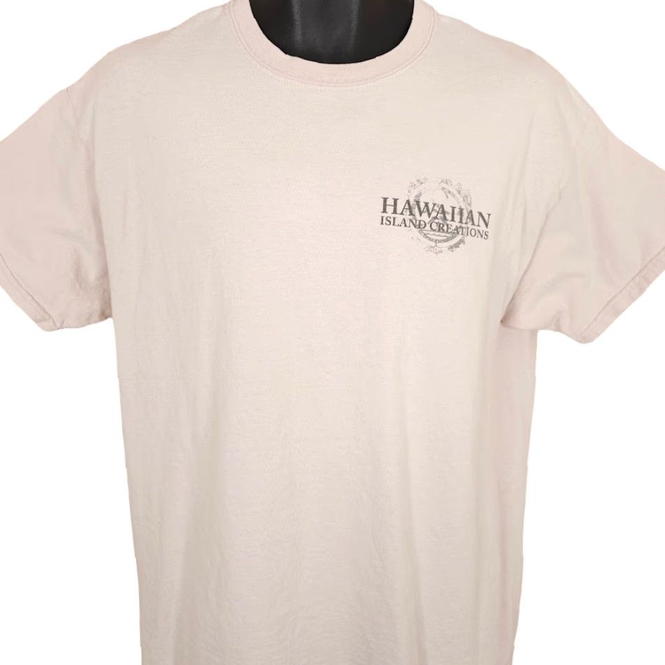 Vintage Hawaii T Shirt Mens Large Pink King Kamehameha The Great Hawaiian Island Destina tion Travel Travel souvenir Cotton Crew Neck Short Sleeve Size US L / EU 52-54 / 3 - 2 Thumbnail