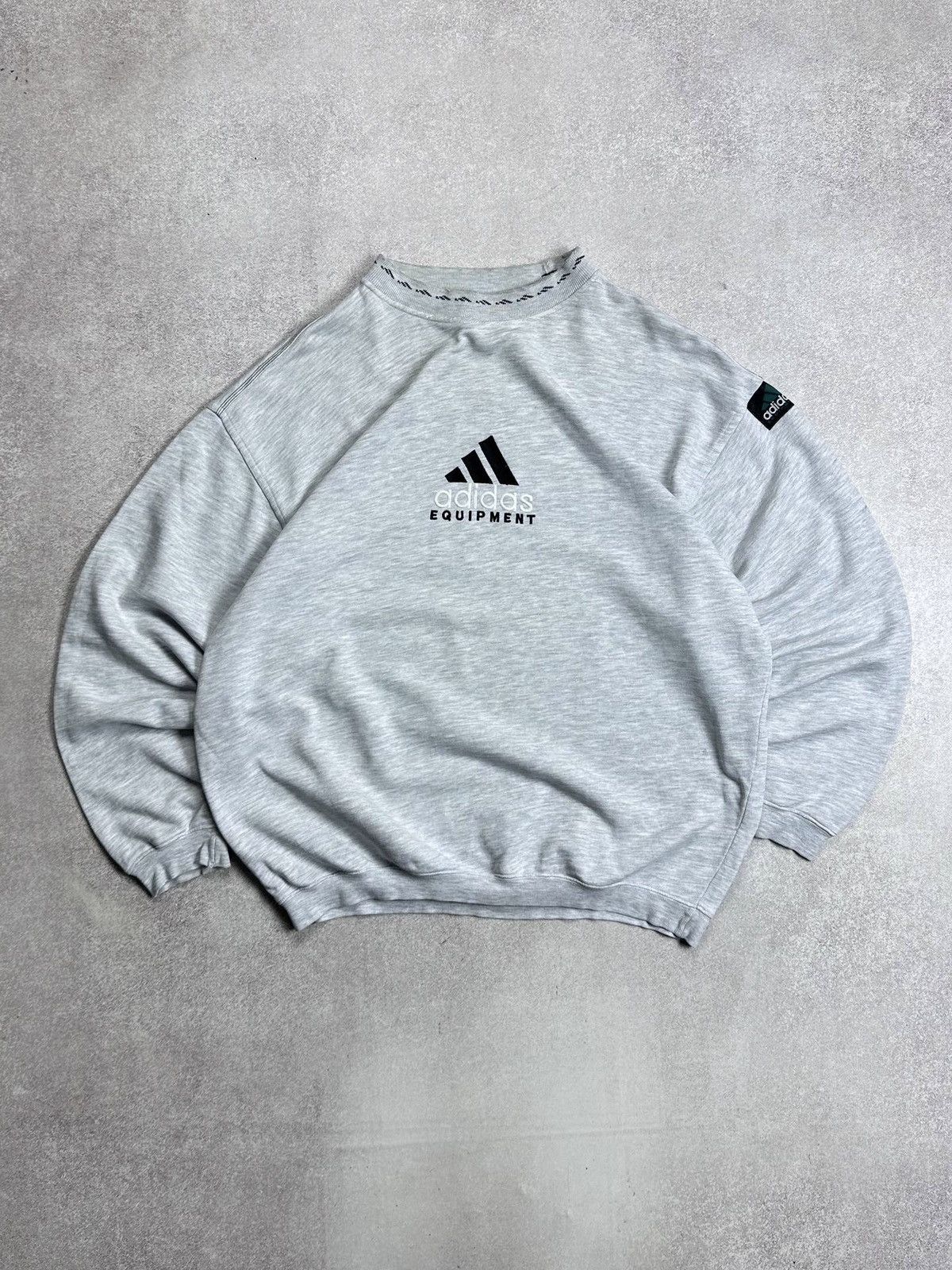 Adidas Vintage 90s Adidas Equipment Boxy Sweatshirt L Size US L / EU 52-54 / 3 - 1 Thumbnail