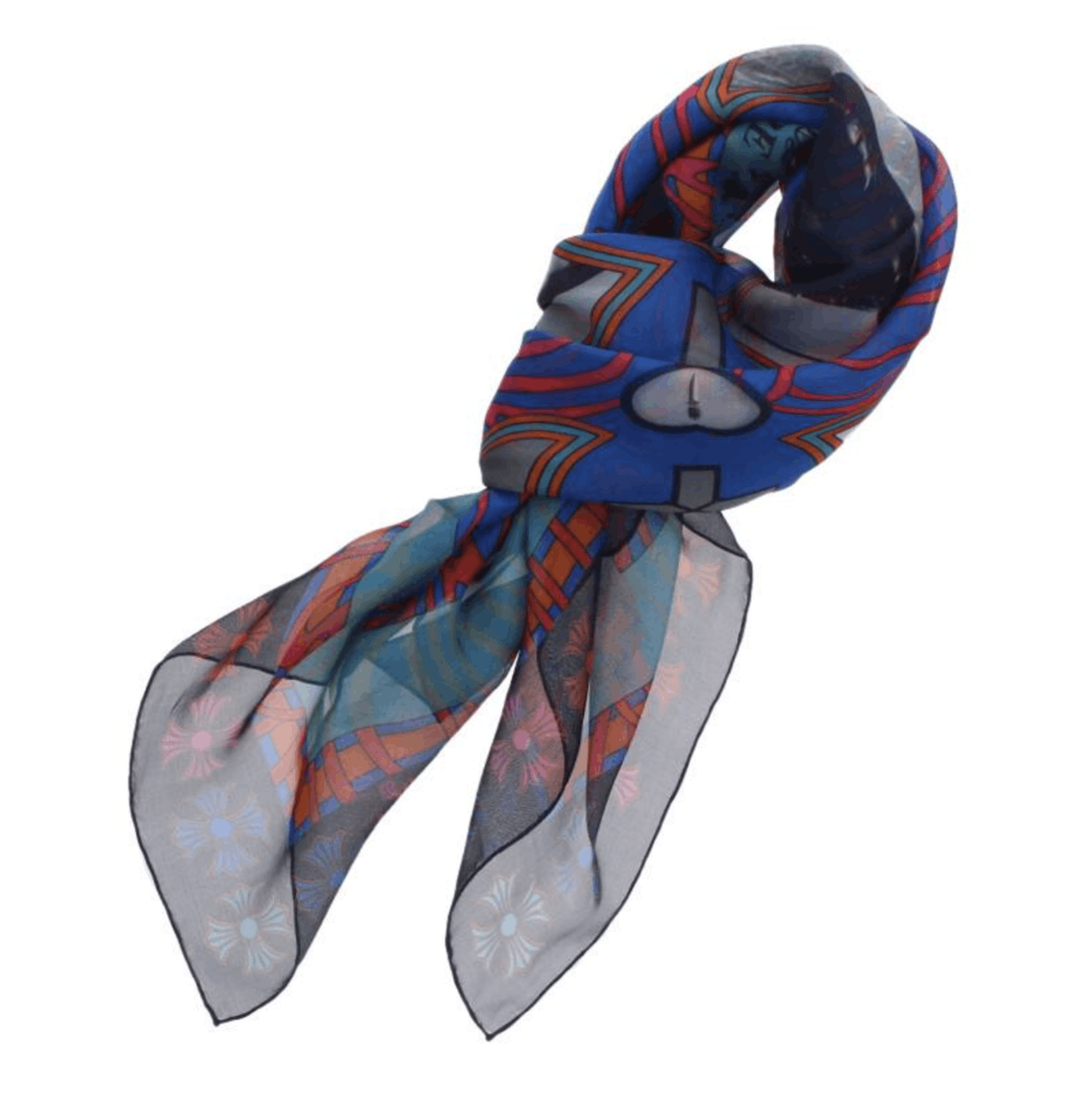 image of Chrome Hearts Maple Thorpe Silk Scarf, Women's
