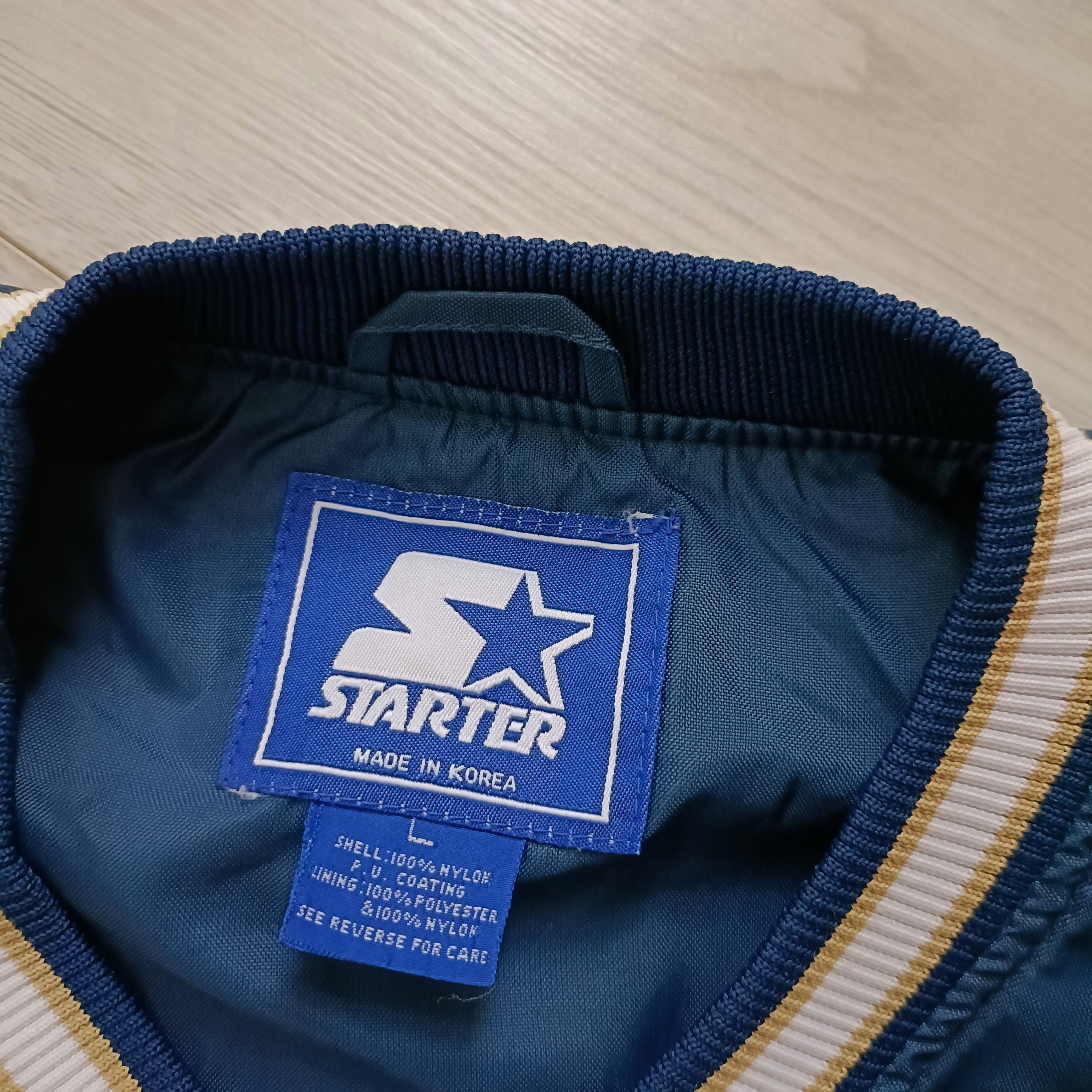 Starter × Vintage Men's Notre Dame Finishing Irish Navy Jacket Vintage Size US L / EU 52-54 / 3 - 3 Thumbnail