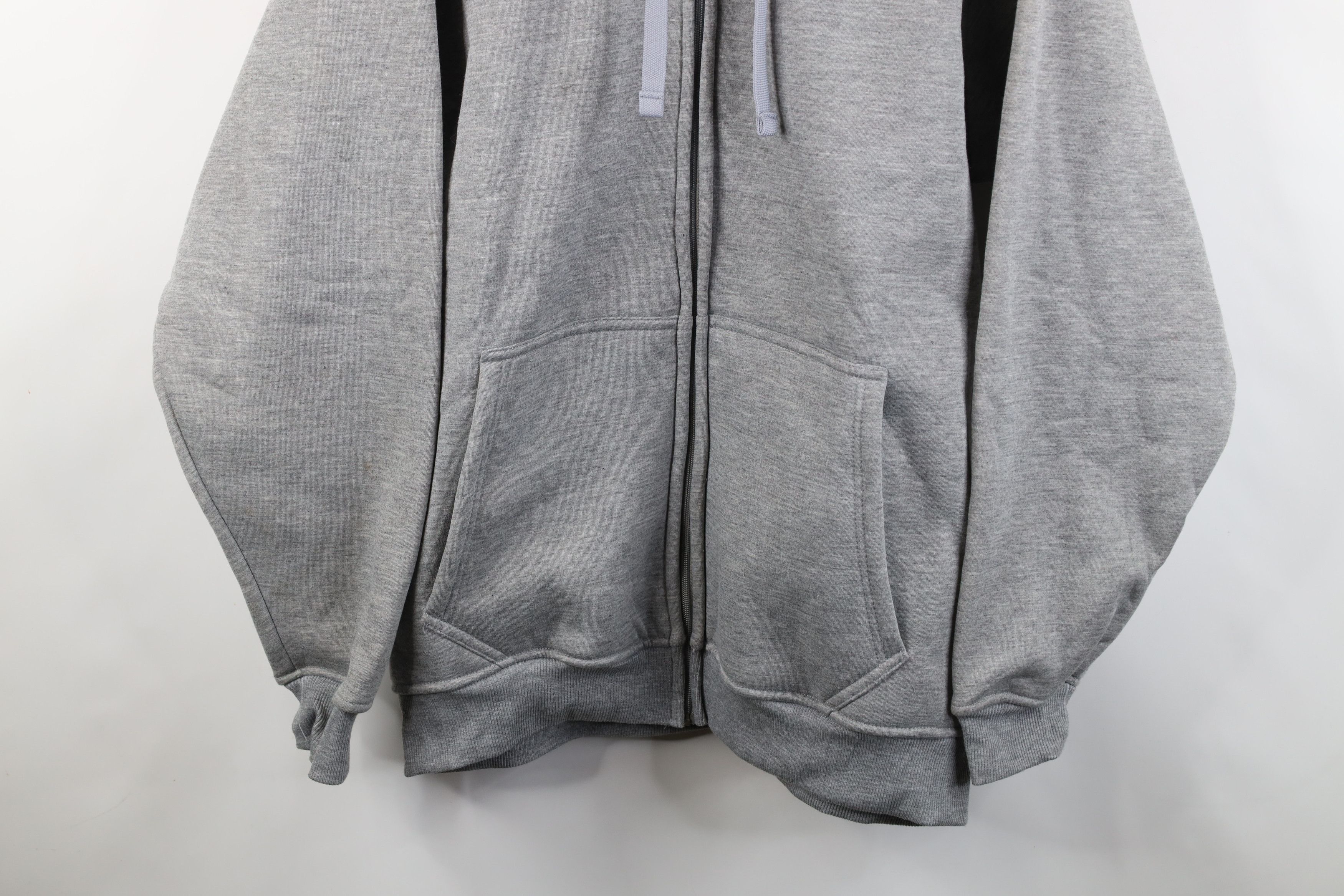 Vintage Vintage 90s Y2K Streetwear Heavyweight Full Zip Hoodie Gray Size US XXL / EU 58 / 5 - 3 Thumbnail