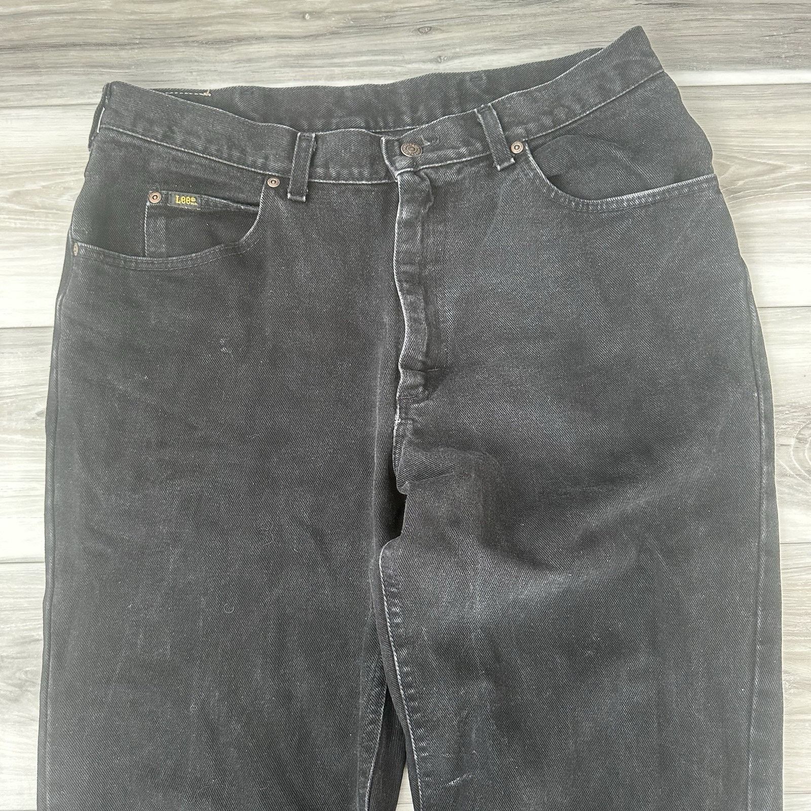 Lee Vintage Lee Union Made USA Washed Black Jeans Mens 36x34 Size US 36 / EU 52 - 2 Thumbnail