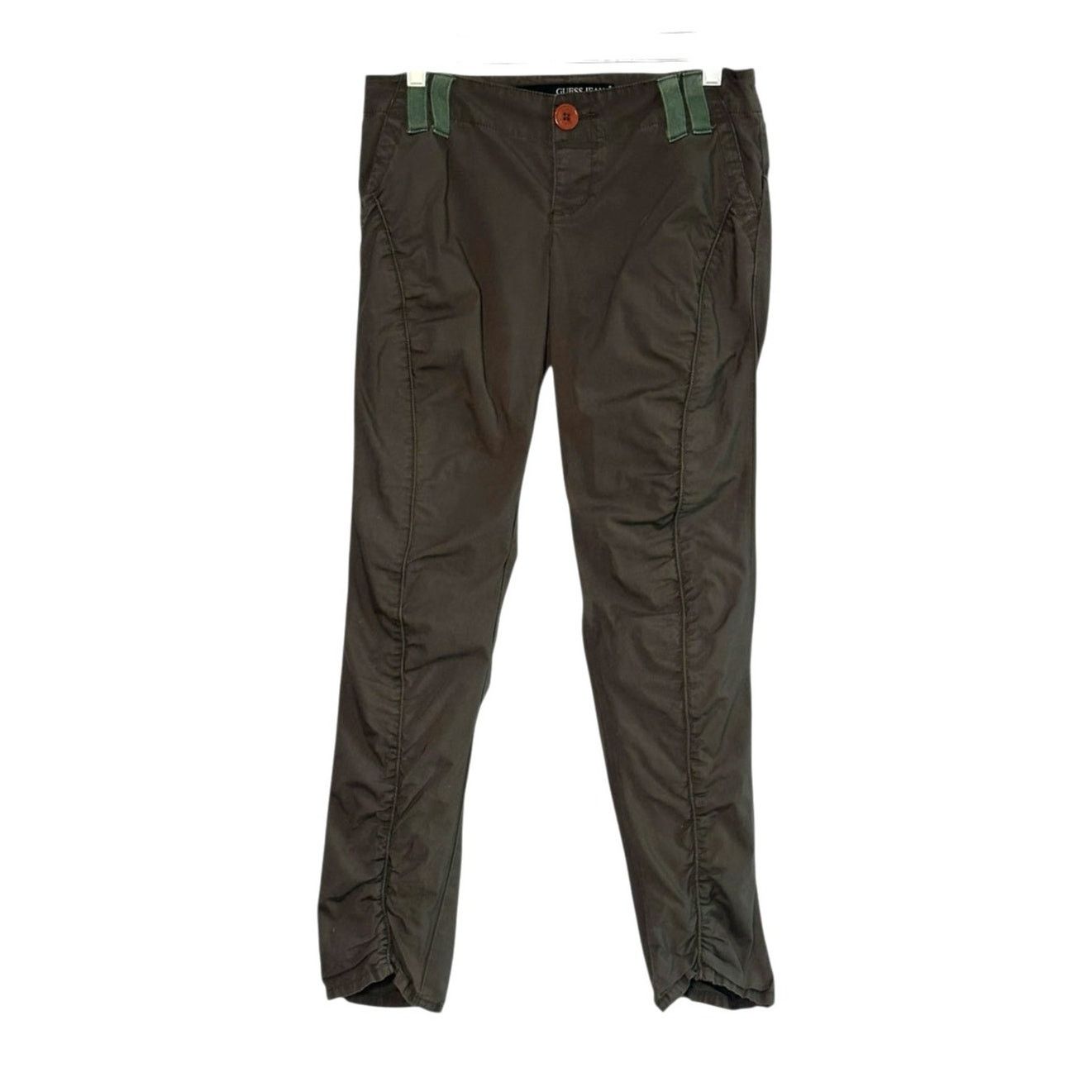 Guess Guess Jeans dark olive green stretch Y2K pants size 29 Size 29" - 1 Thumbnail