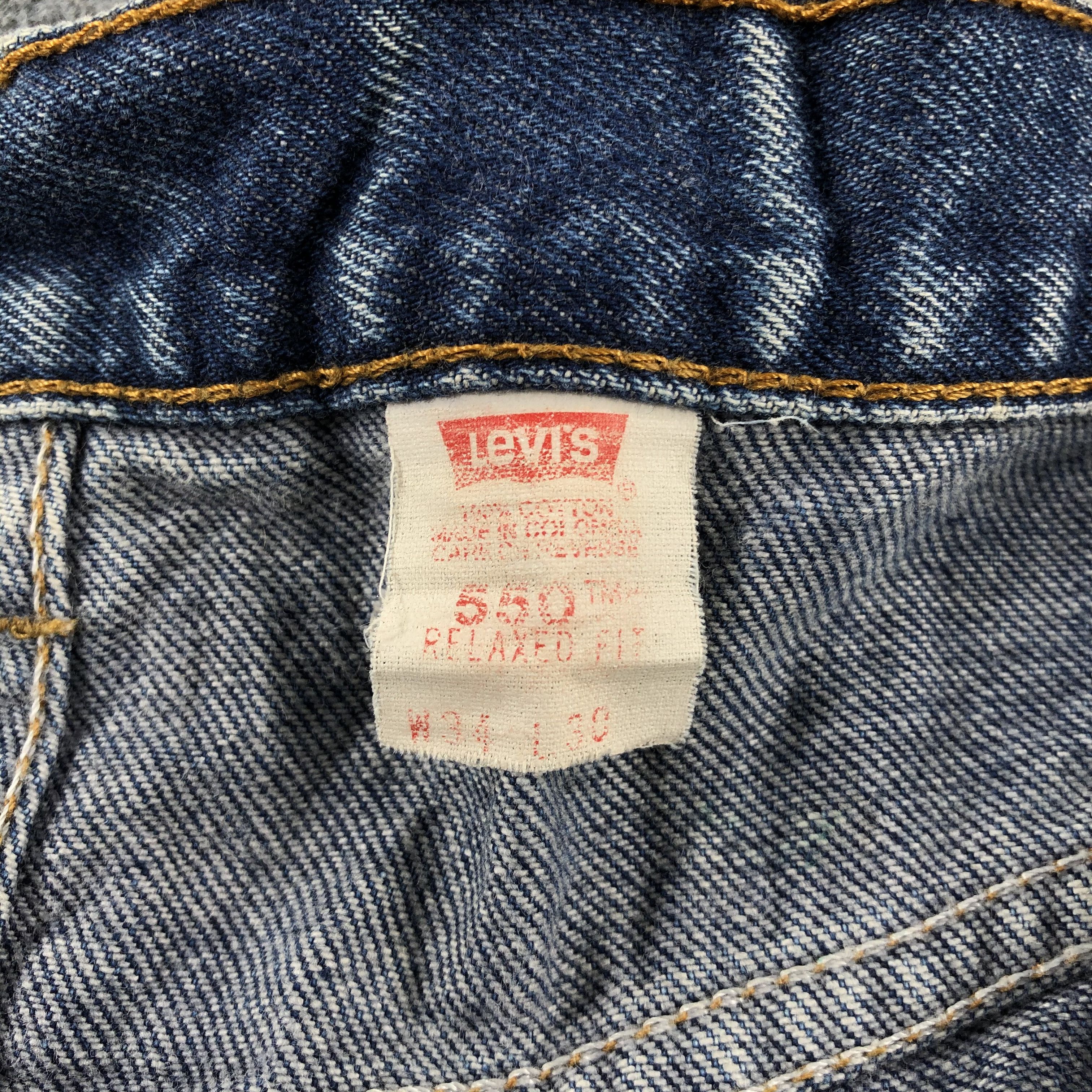 Levi's 90s Vintage Blue Wash Levis 550 Jeans-J2545 Size US 34 / EU 50 - 11 Thumbnail