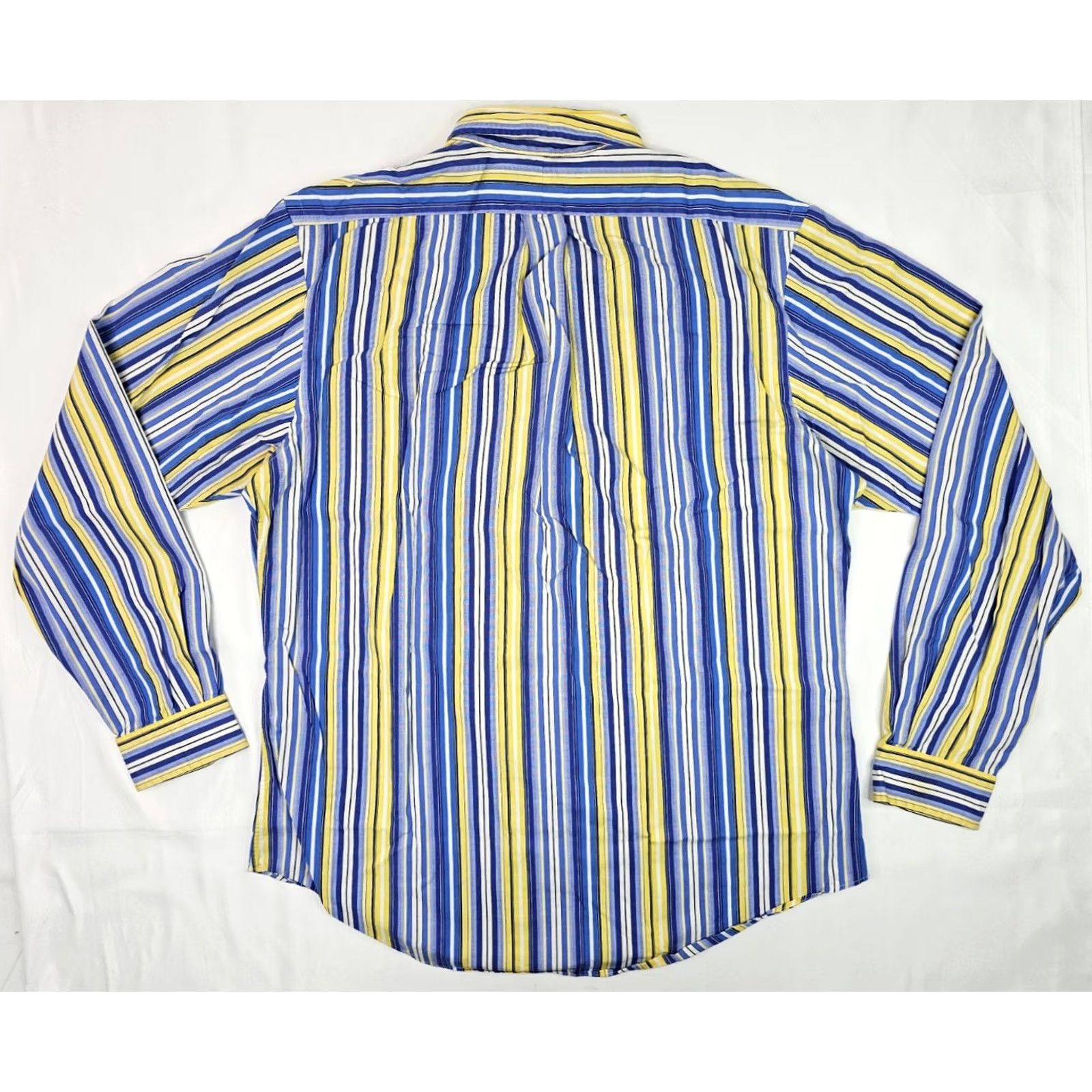 Polo Ralph Lauren Polo Ralph Lauren Button-Up Shirt Men L Custom Fit Stripe Blue Yellow Neck 16.5 Button-Down Sleeve Long Chrome? Size US L / EU 52-54 / 3 - 6 Thumbnail