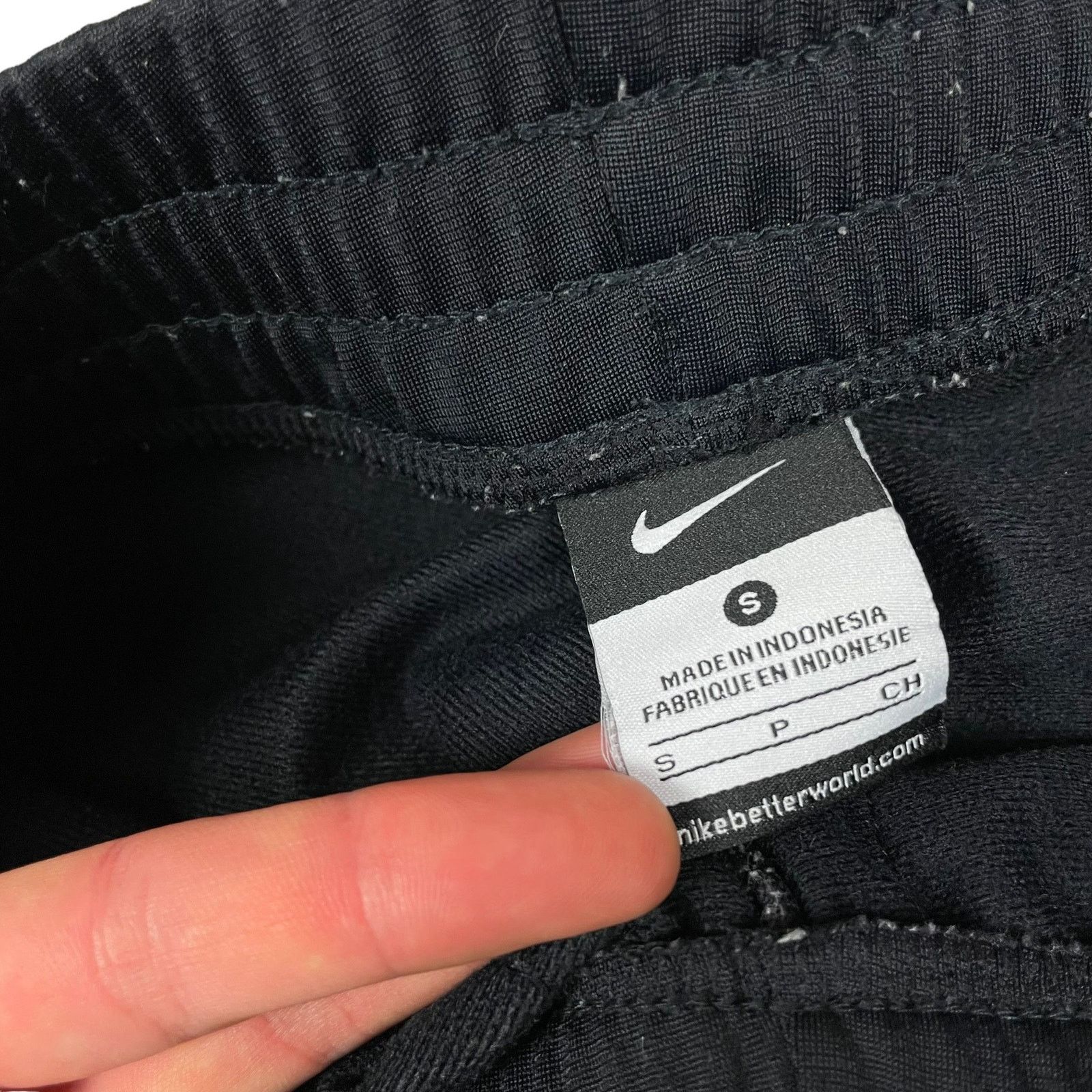 Nike × Vintage Nike Adult Black Polyester Logo Drawstring Track Pants Small Size US 30 / EU 46 - 5 Thumbnail
