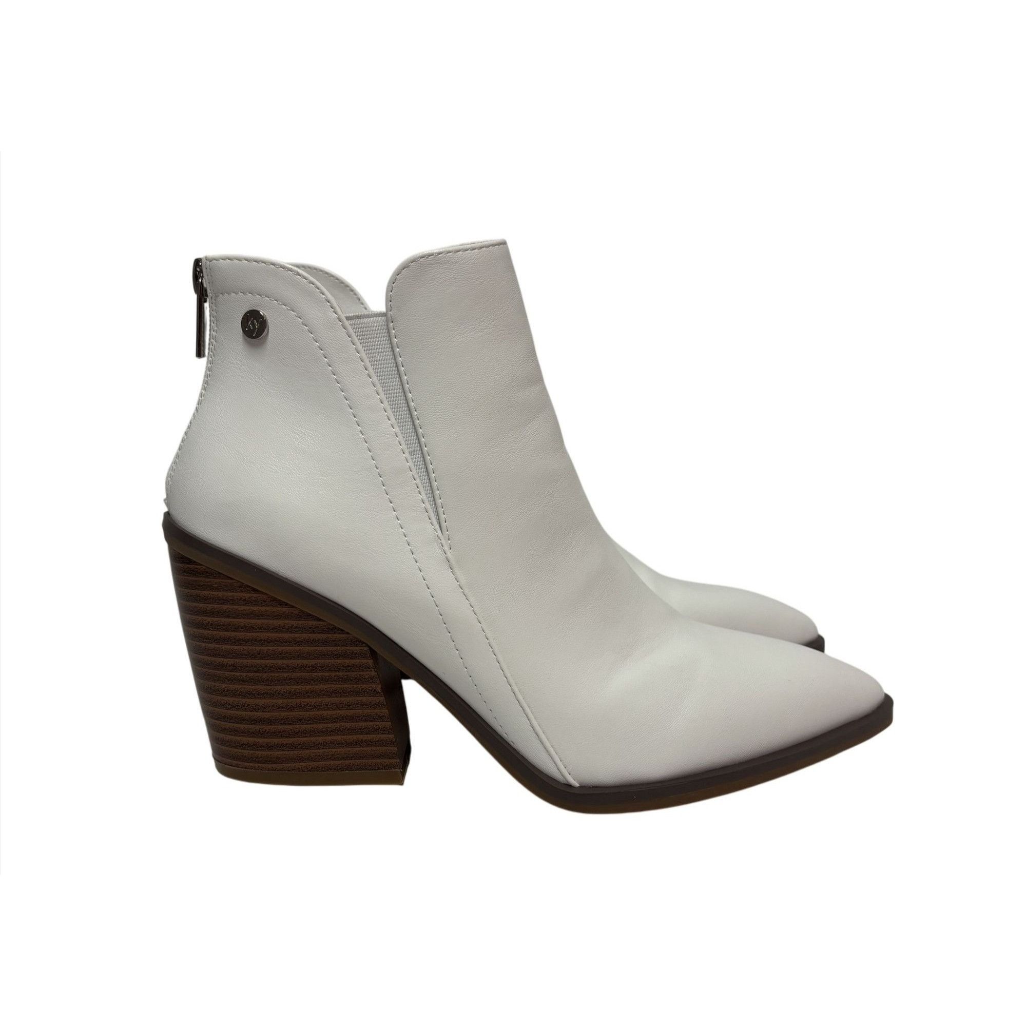 Other KAYLEEN / Cadi-55 / White / Leather / Ankle / Boots With Blo Size US 9 / IT 39 - 1 Thumbnail