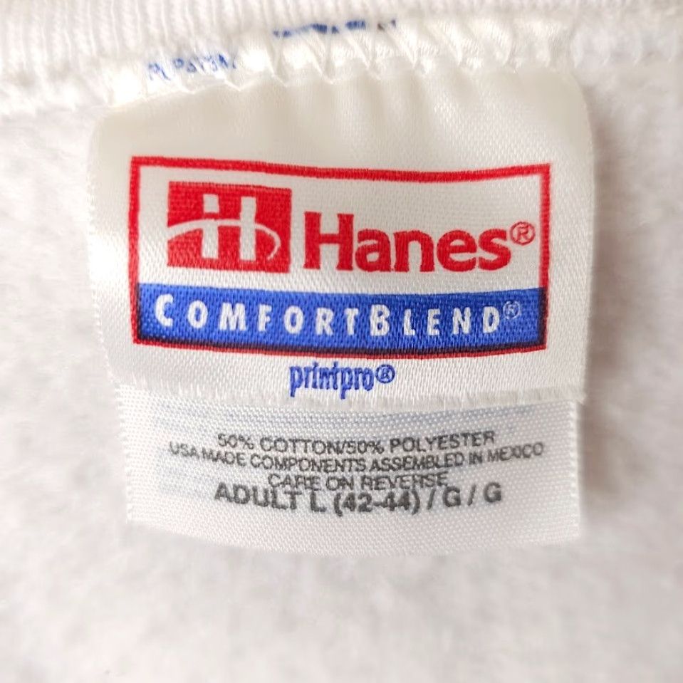 Hanes VINTAGE Hanes Sweatshirt Womens/Mens Size L White IAAWC 2001 Y2K Alcoholics Anonymous Language Of The Heart Will Be Spoken Here Size L / US 10 / IT 46 - 6 Thumbnail