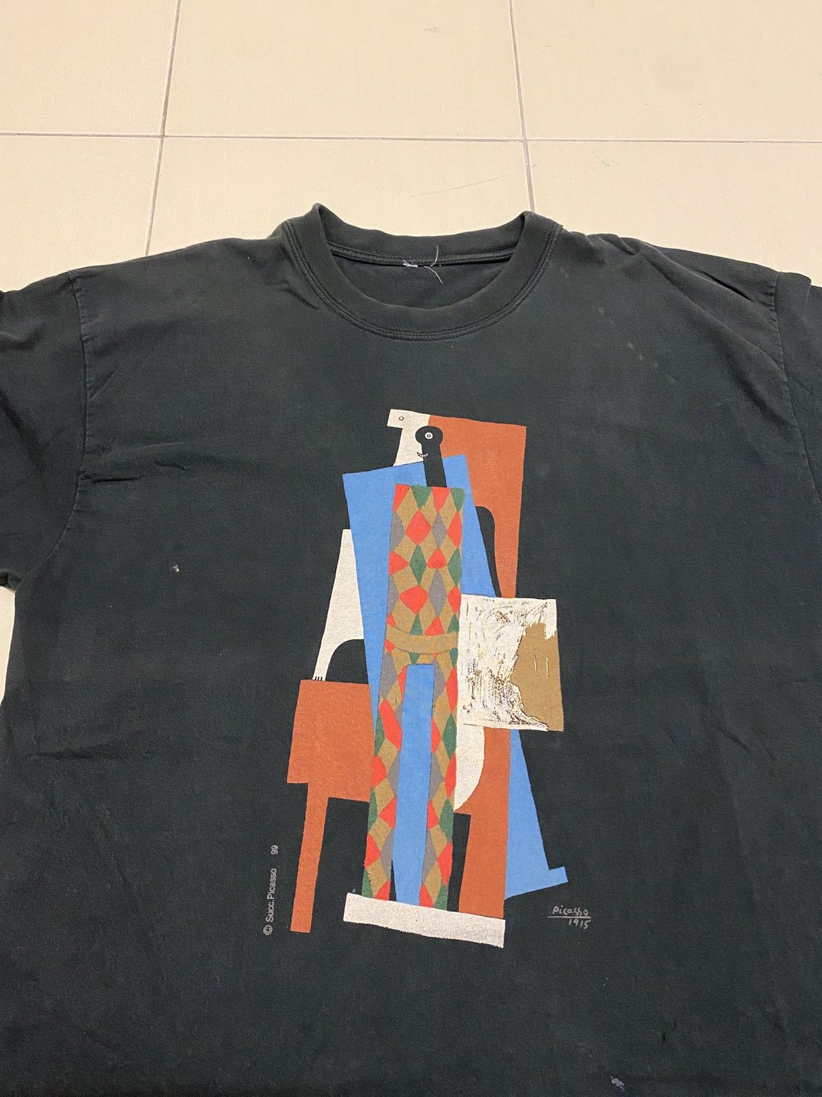 Vintage Vtg 90s Pablo Picasso Art Tshirt Size US M / EU 48-50 / 2 - 3 Thumbnail