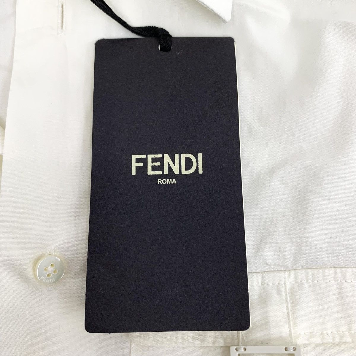 Fendi Fendi White Multi-pocket Long Sleeve Shirt K26WX Size US S / EU 44-46 / 1 - 6 Thumbnail
