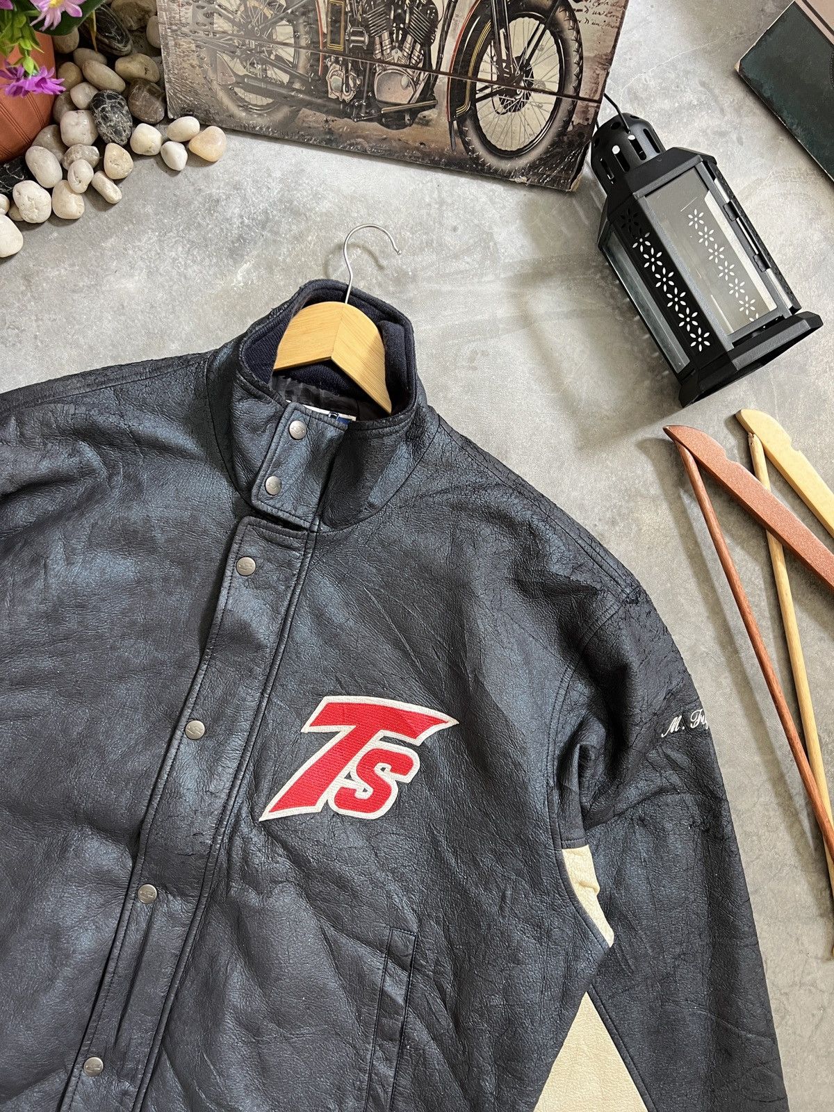 Japanese Brand Vintage 🖤 Japanese TS Streetwear Varsity Jacket Size US XL / EU 56 / 4 - 9 Thumbnail