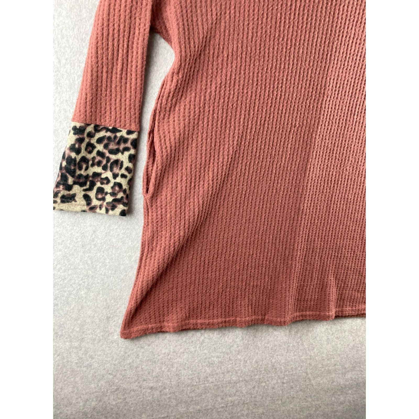 Pinko UMGEE Sweater Womens Medium M Pink Leopard Print Pullover Waffle Knit Knit? Size M / US 6-8 / IT 42-44 - 5 Thumbnail