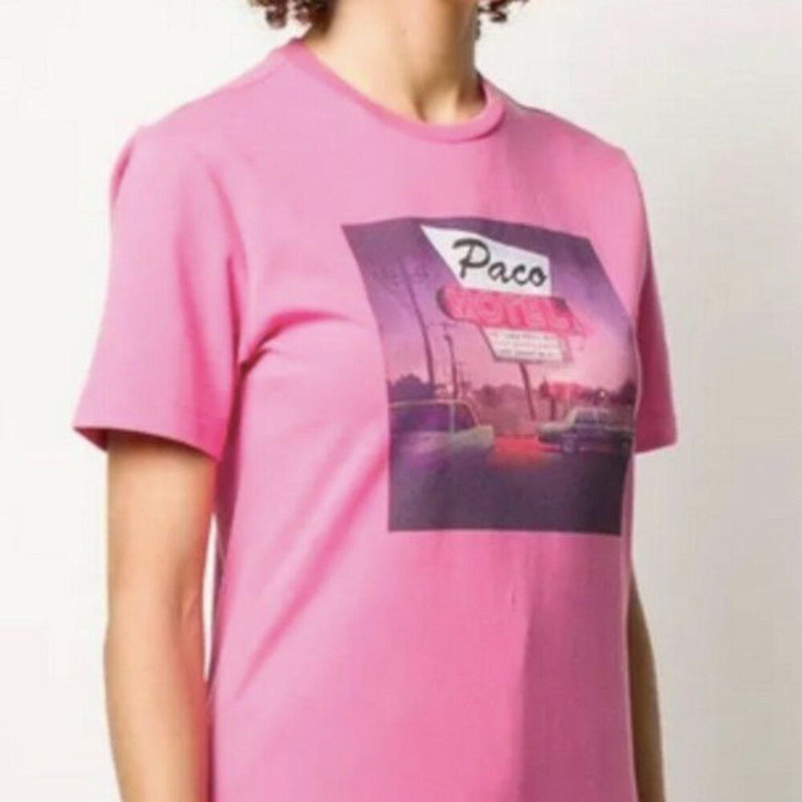 Paco Rabanne Short Sleeve Las Vegas T shirt Pink L Size L / US 10 / IT 46 - 7 Thumbnail