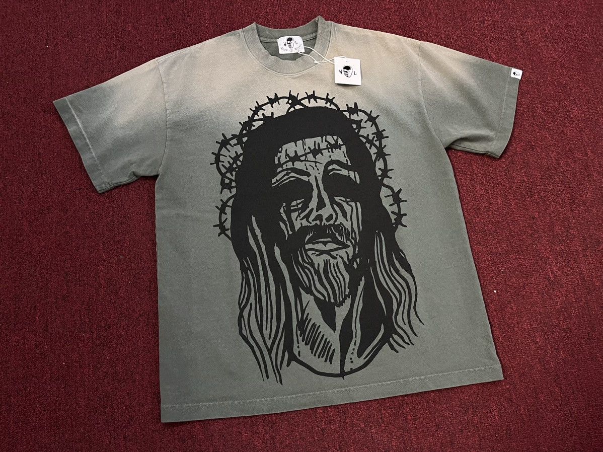 image of Warren Lotas Jesus Tee Green, Men's (Size Small)