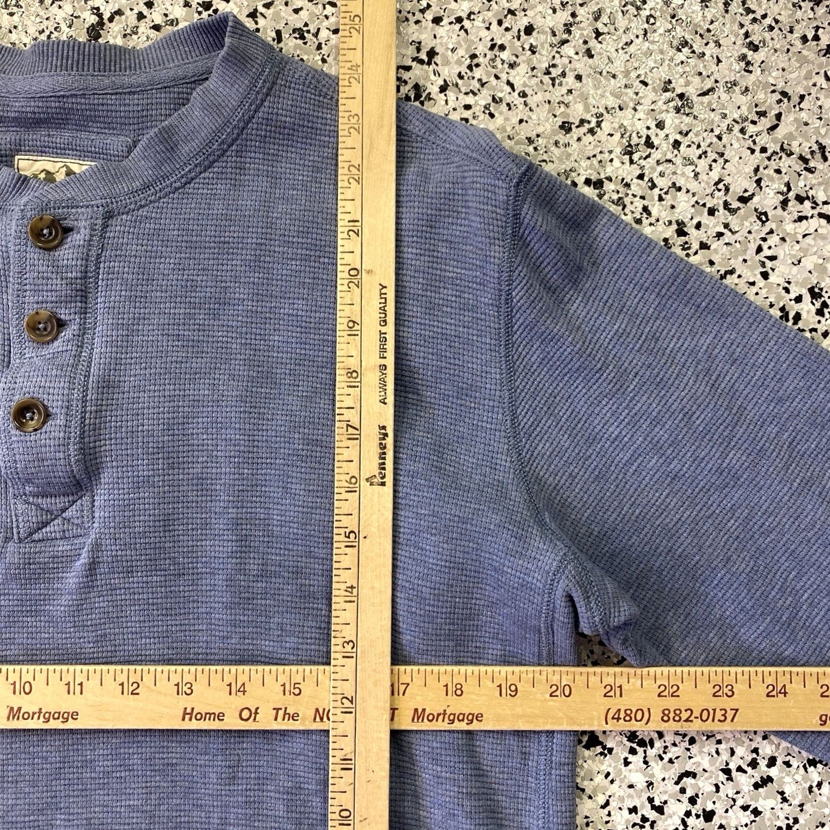 Eddie Bauer Eddie Bauer Mens M Long Sleeve Waffle Knit Thermal Henley Shirt Size M / US 6-8 / IT 42-44 - 2 Thumbnail