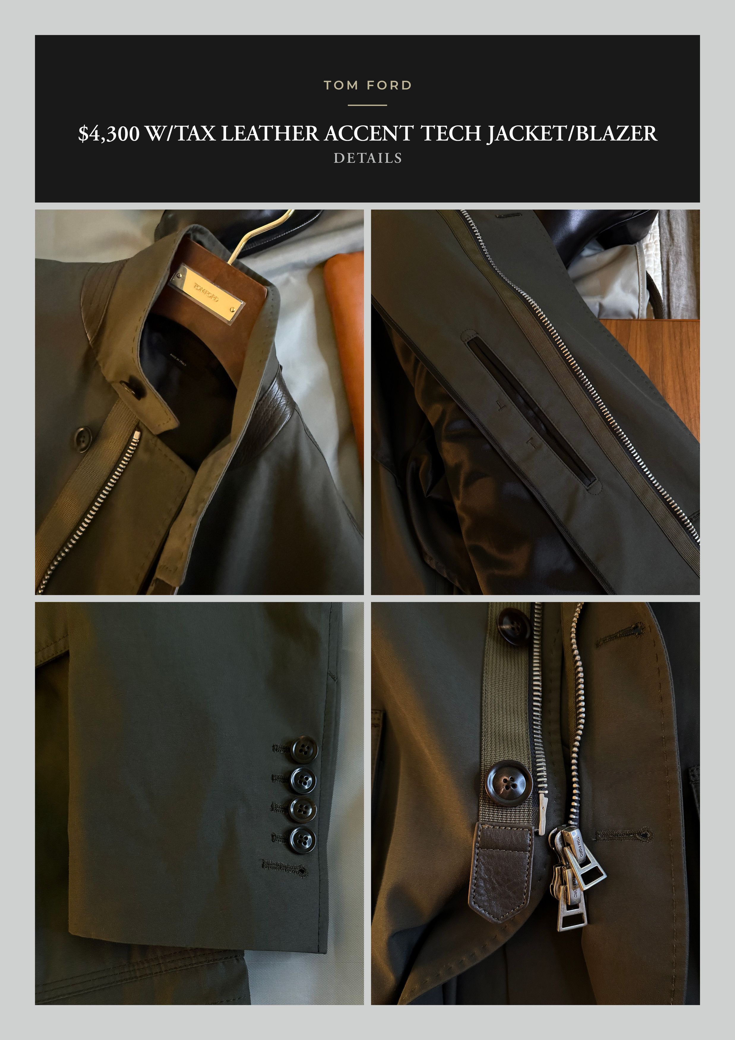 Tom Ford Rare TOM FORD’s Personal Fave $4,300 w/tax Tech Blazer Size US L / EU 52-54 / 3 - 23 Thumbnail