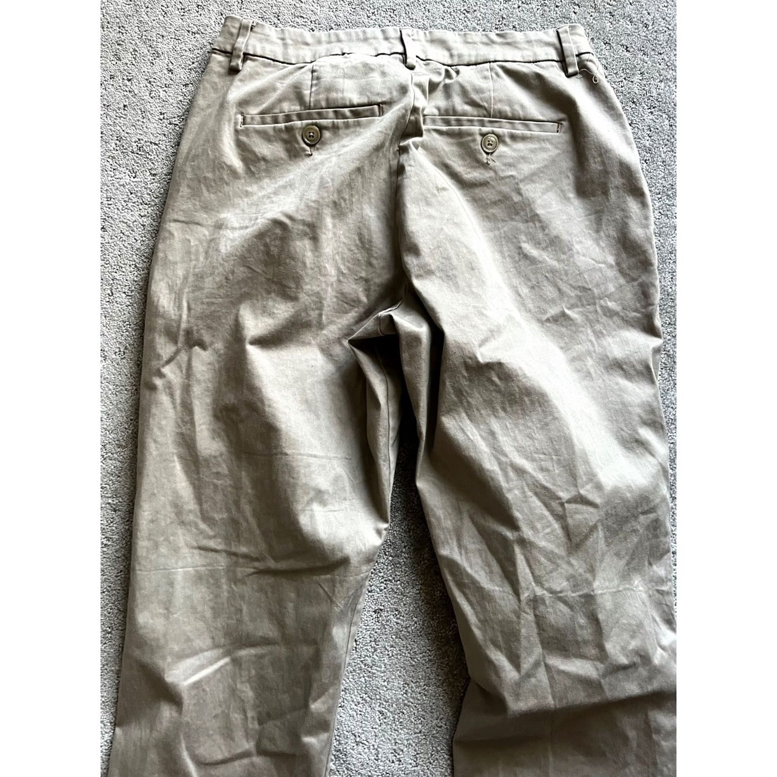 Lee Lee Modern Series 16 Plus Beige Cotton Blend Casual Pants Inseam 30 in. Womens Chino 90s Style Mens? Ladies? Size 38" / US 16 / IT 52 - 4 Thumbnail