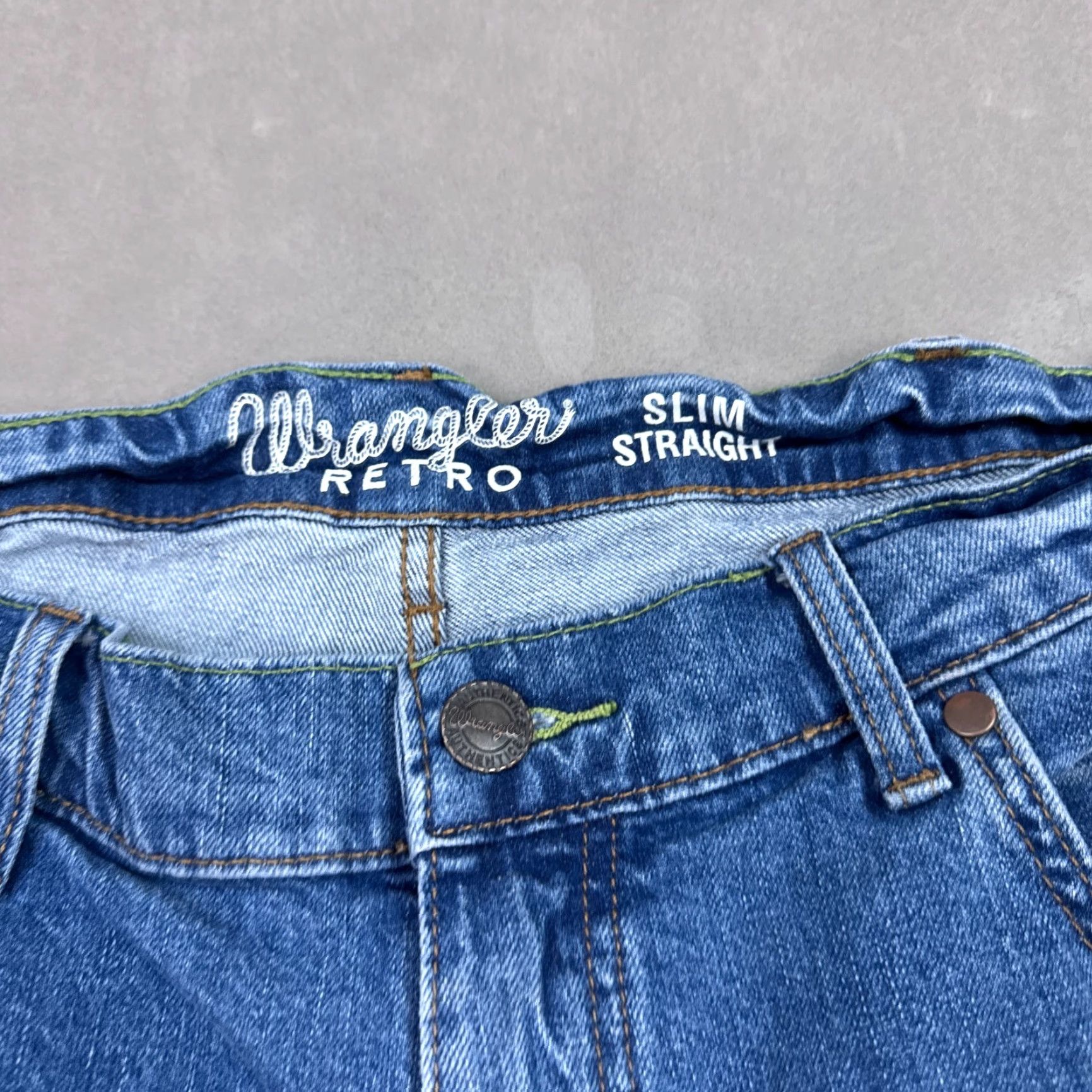 Wrangler Wrangler Jeans Mens 36x32 Blue Retro Slim Straight Western Cowboy Denim Pants Shirt? Size US 36 / EU 52 - 6 Thumbnail