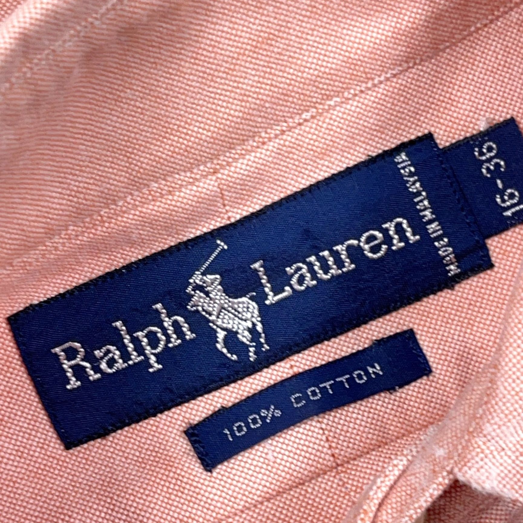 Ralph Lauren Ralph Lauren Orange Button-Up Shirt Men L Cotton Oxford Casual Business Dress Polo Pony Vintage: No (adjusted within rules) Size 42R - 3 Thumbnail