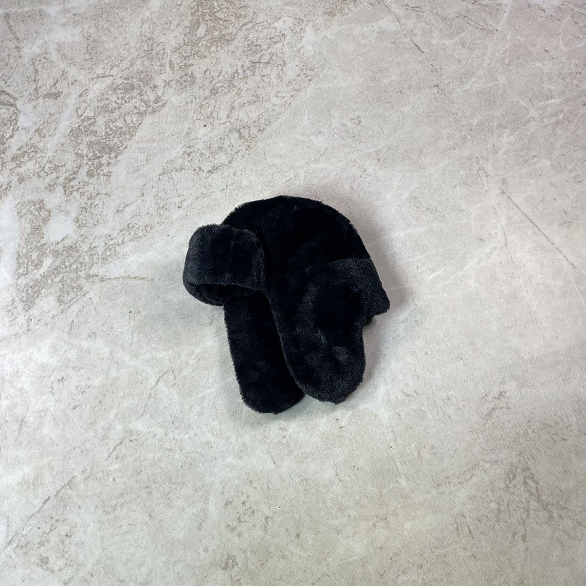 If Six Was Nine Y2K Fur Faux Fuzzy Trapper Mohair Black Ushanka Hat Size ONE SIZE - 1 Thumbnail