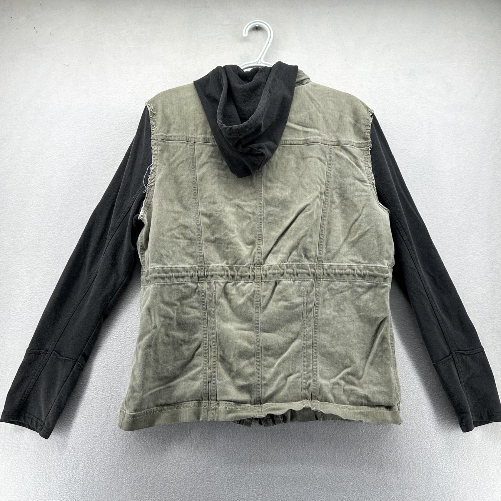 BKE BKE Jacket Mens Large Green Canvas Hooded Military Field Utility Zip Jacket Size US L / EU 52-54 / 3 - 7 Thumbnail