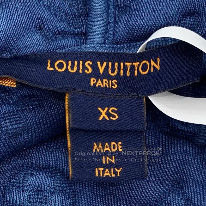 Louis Vuitton Louis Vuitton Blue cotton hooded zippered jacket embossed Size US XS / EU 42 / 0 - 4 Thumbnail