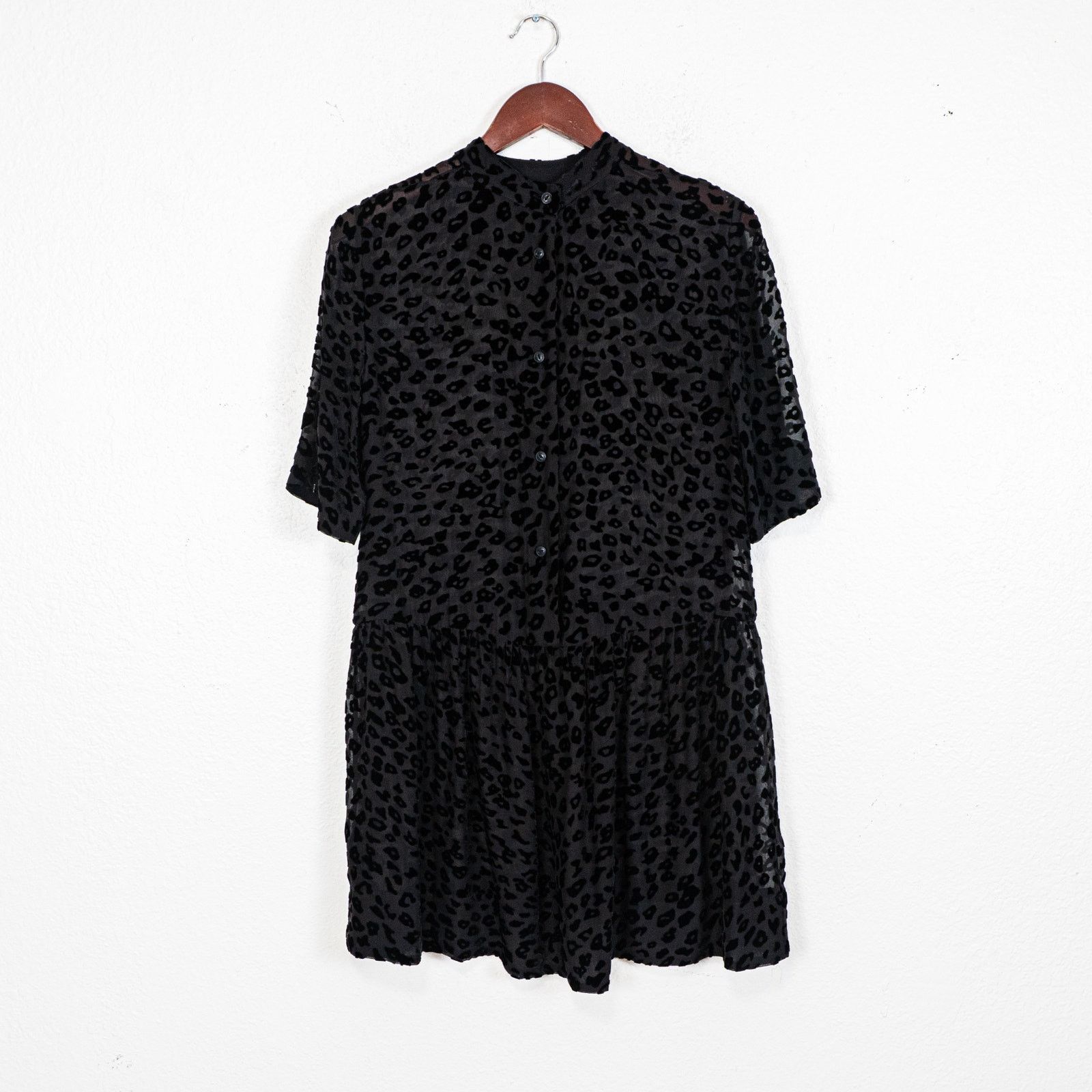 Rag & Bone Rag & Bone Gia Mini Dress Silk Blend Sheer Leopard Velvet XS Size XS / US 0-2 / IT 36-38 - 8 Thumbnail