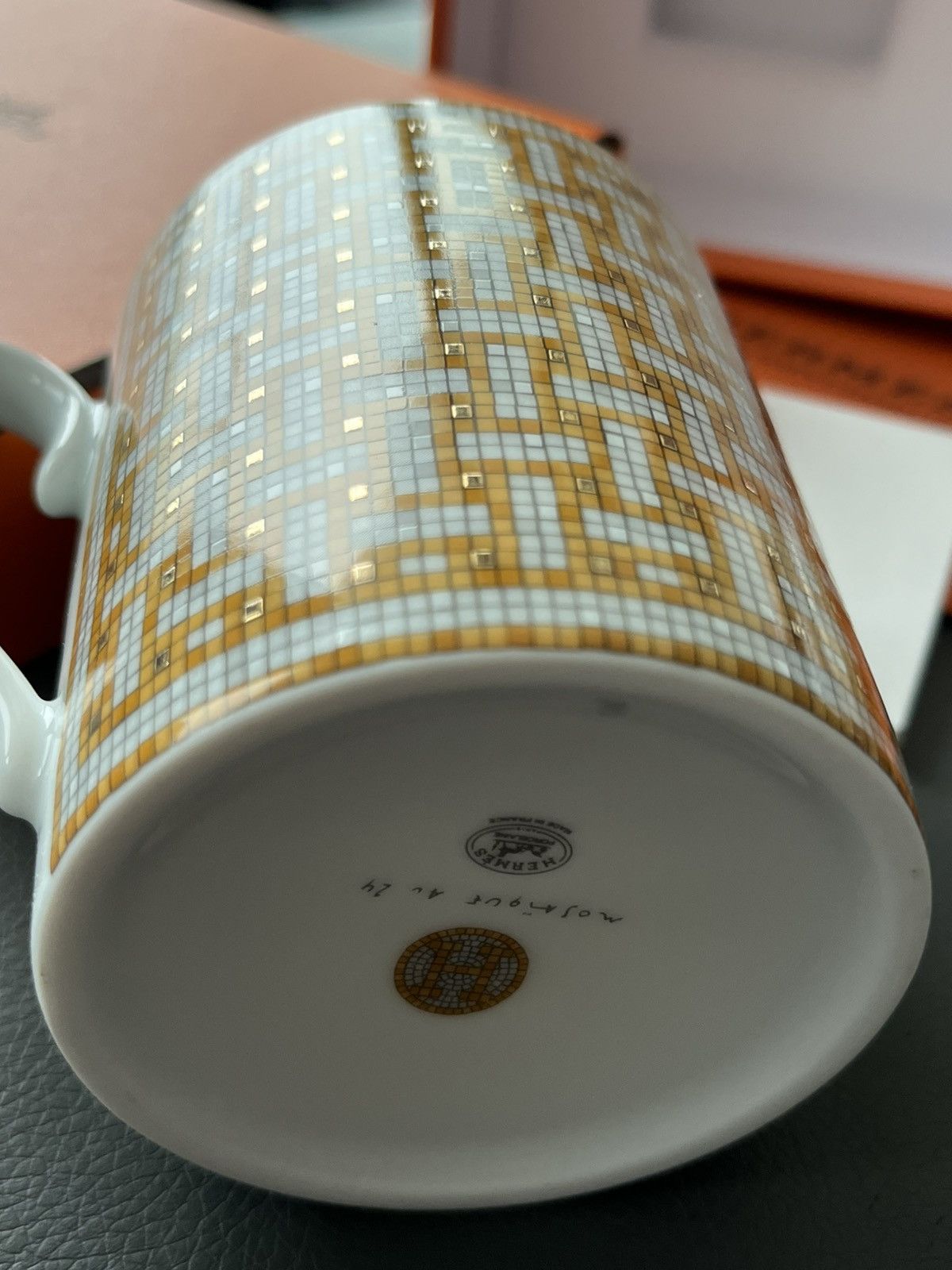 Hermes Hermes Brand New Mosaique 24k Gold Glass Mug Rare Giftable Size ONE SIZE - 17 Thumbnail