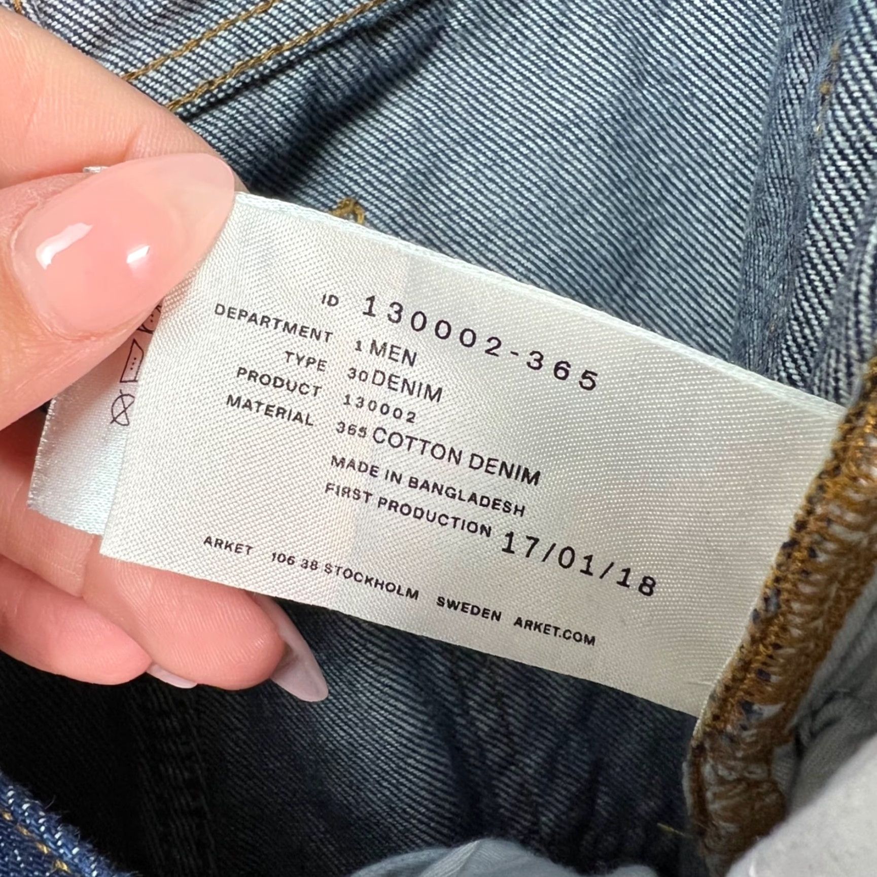 Arket VINTAGE Arket Jeans Mens Denim Blue Straight Leg 33Size Cotton 32Inseam Pockets Size US 33 - 4 Thumbnail