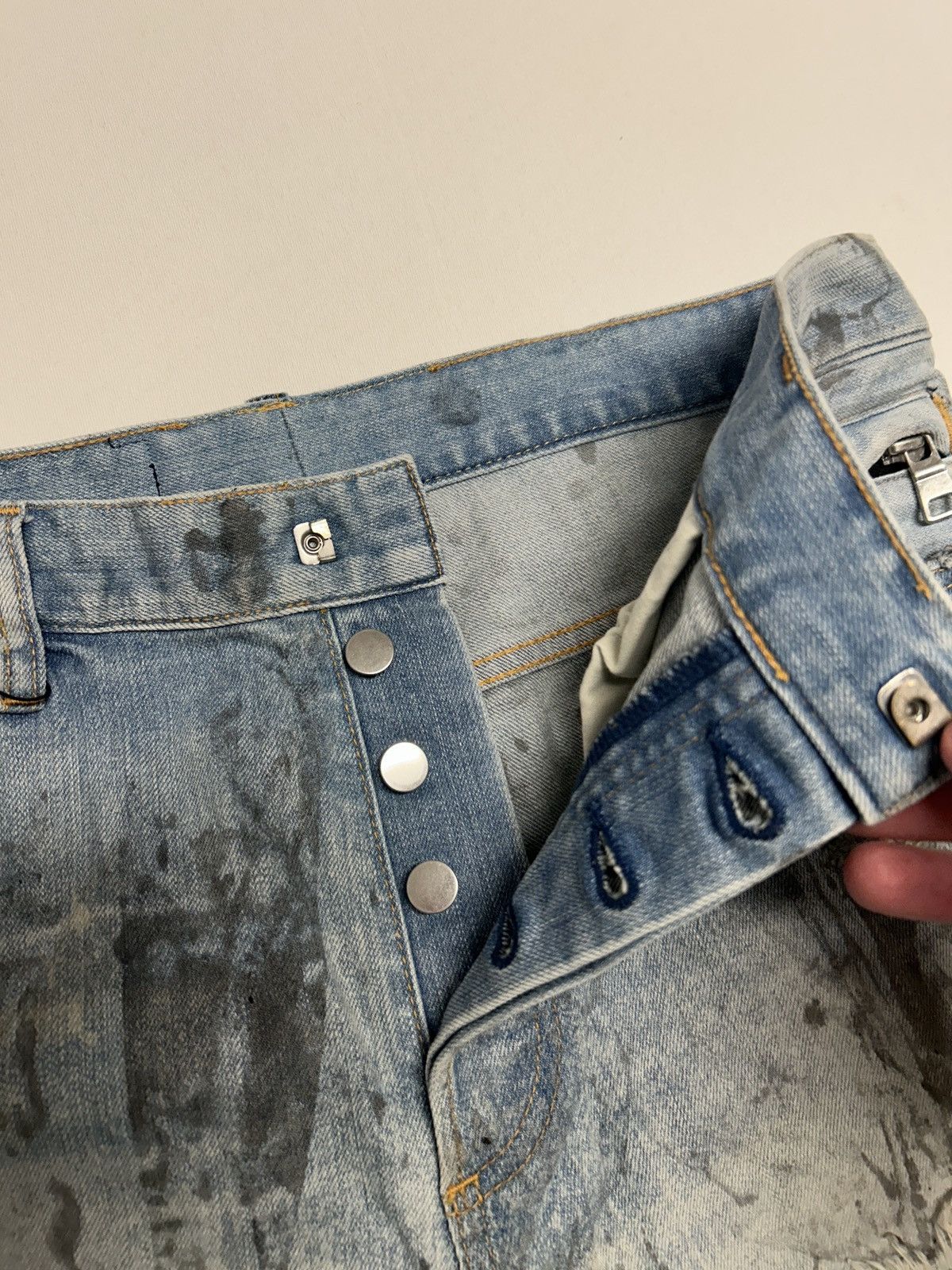Balmain SS2016 Panelled Distressed Denim Size US 33 - 7 Thumbnail