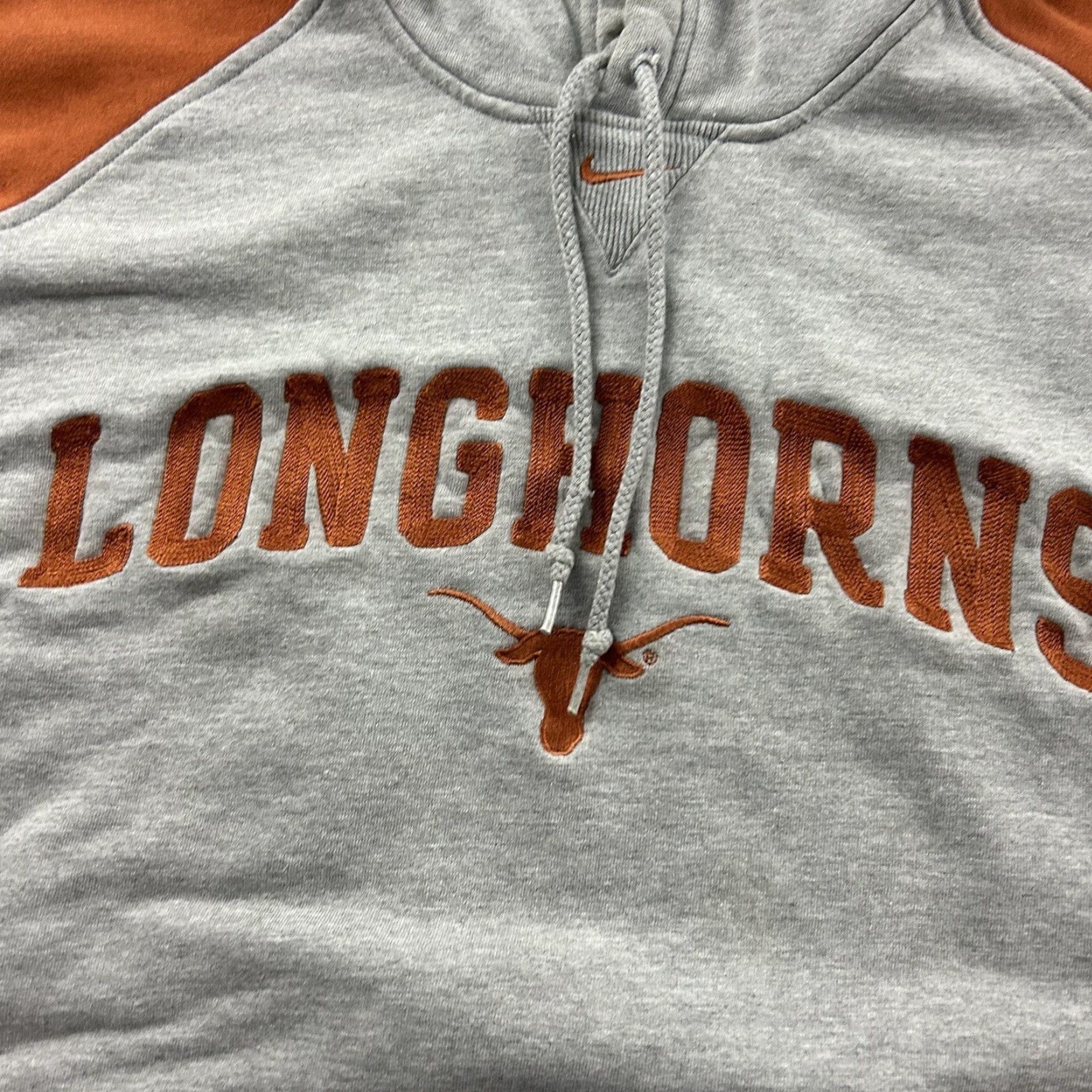 Nike VINTAGE Nike Texas Longhorns Pullover Hooded Sweatshirt Men's L Gray Orange Size US L / EU 52-54 / 3 - 2 Thumbnail