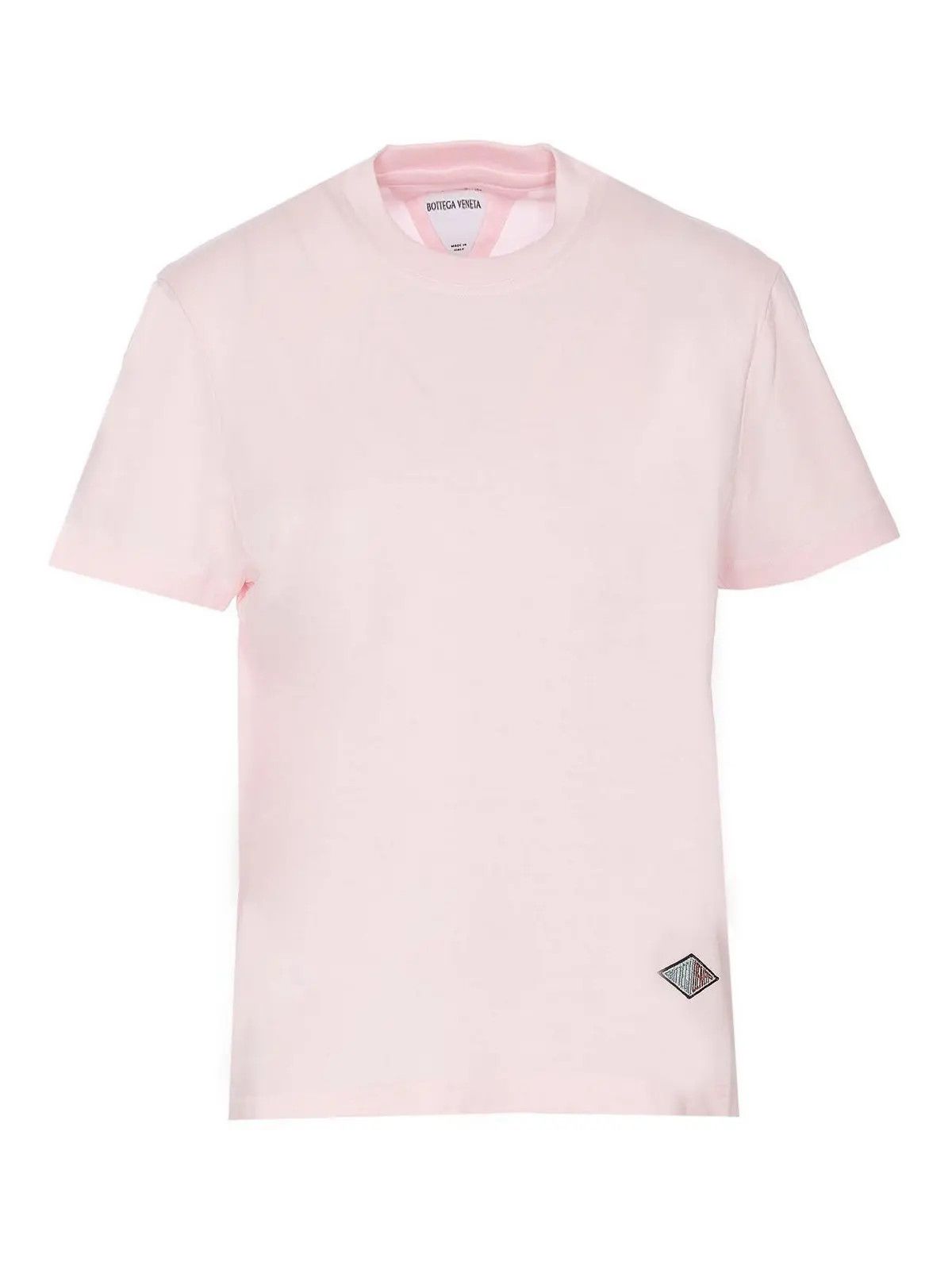 Bottega Veneta BOTTEGA VENETA Overlock light pink cotton t-shirt