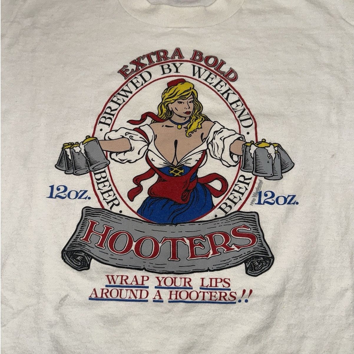 Fruit Of The Loom × Vintage Vintage 90s Extra Bold Hooters Beer Shirt Men’s XL Size US XL / EU 56 / 4 - 2 Thumbnail