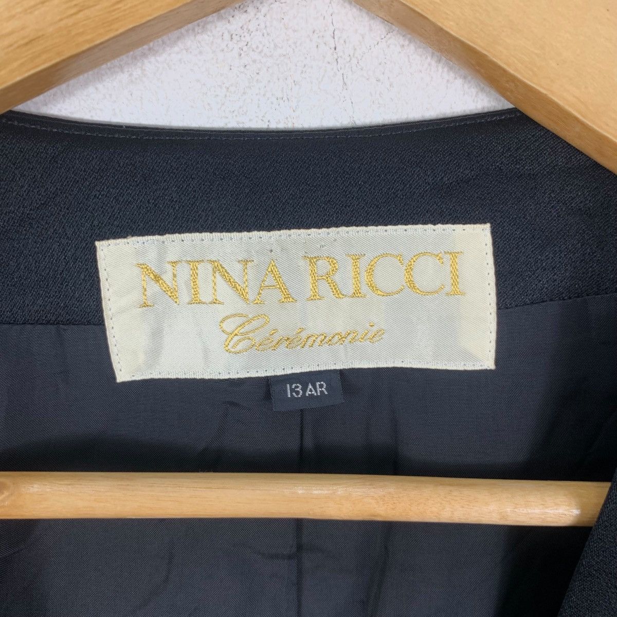Nina Ricci Vintage 80’ NINA RICCI CEREMONIE Collection Black Blazer Size M / US 6-8 / IT 42-44 - 8 Thumbnail