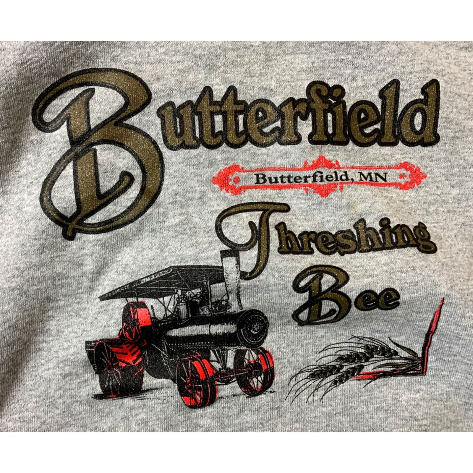 Fruit Of The Loom VINTAGE 90s Minnesota Threshing Bee Pullover Sweatshirt Mens 2XL Gray Size US XXL / EU 58 / 5 - 2 Thumbnail