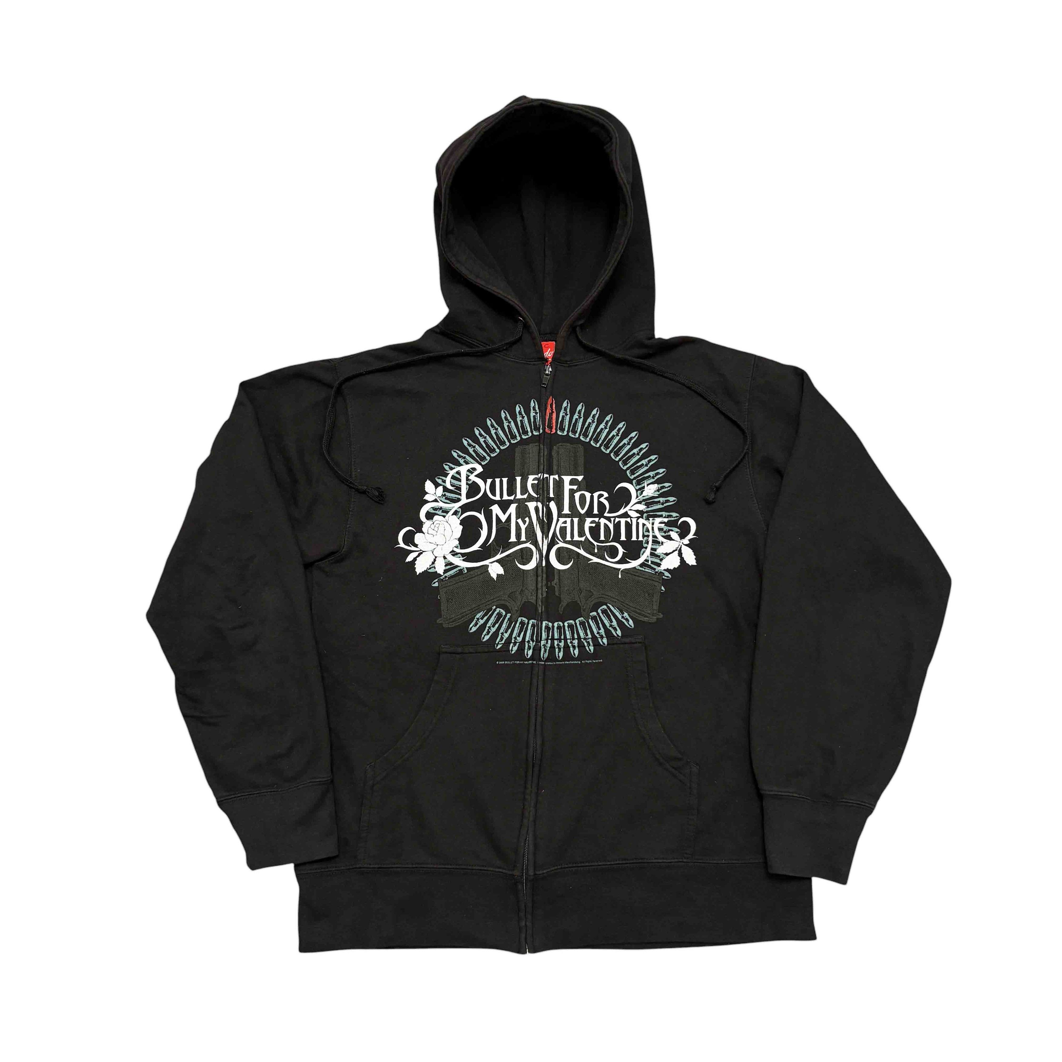Band Tees × Vintage 2005 Bullet For my valentine guns zip hoodie