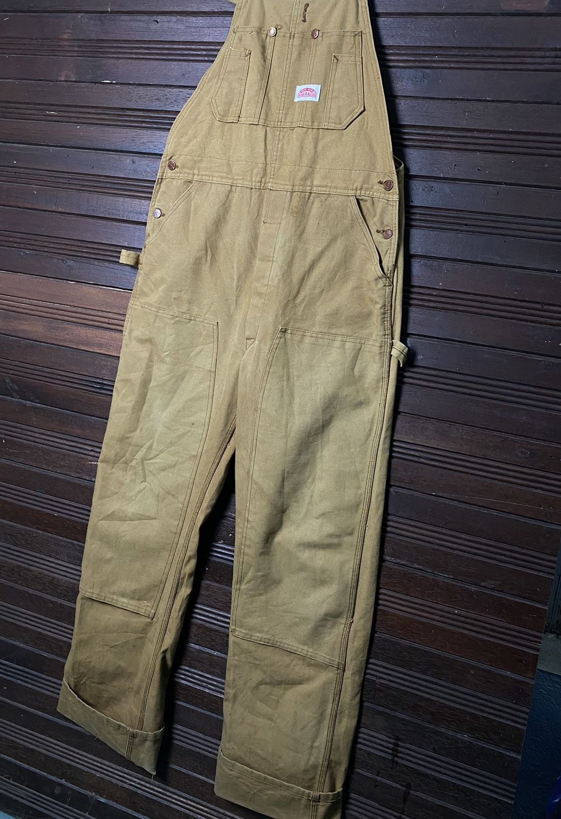 Vintage Vintage 80s Round House Double Knee Overalls Usa Size US 34 / EU 50 - 4 Thumbnail