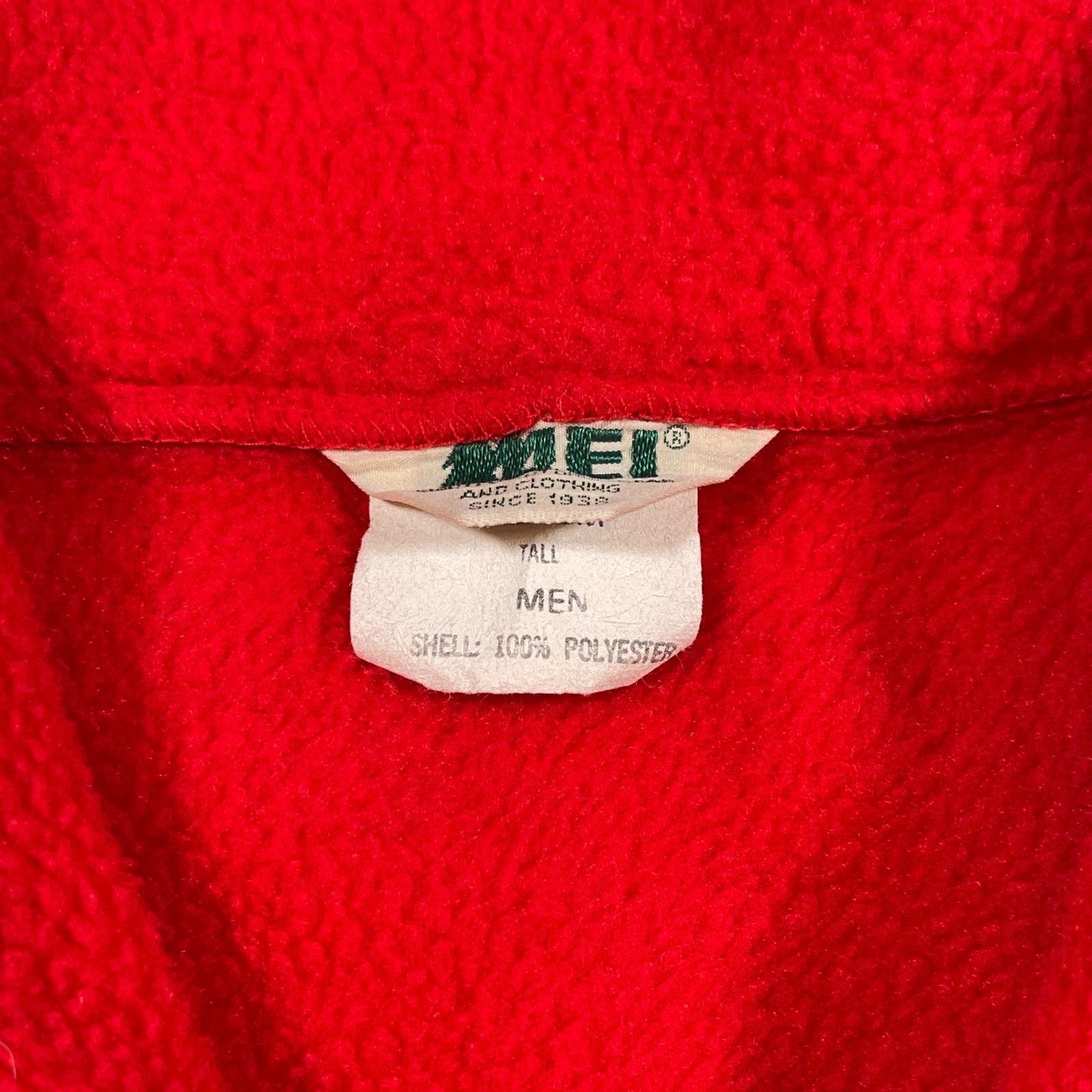 Rei × Vintage Vintage 90s REI Thick Fleece Red Full Zip Jacket Medium Tall Size US M / EU 48-50 / 2 - 3 Thumbnail