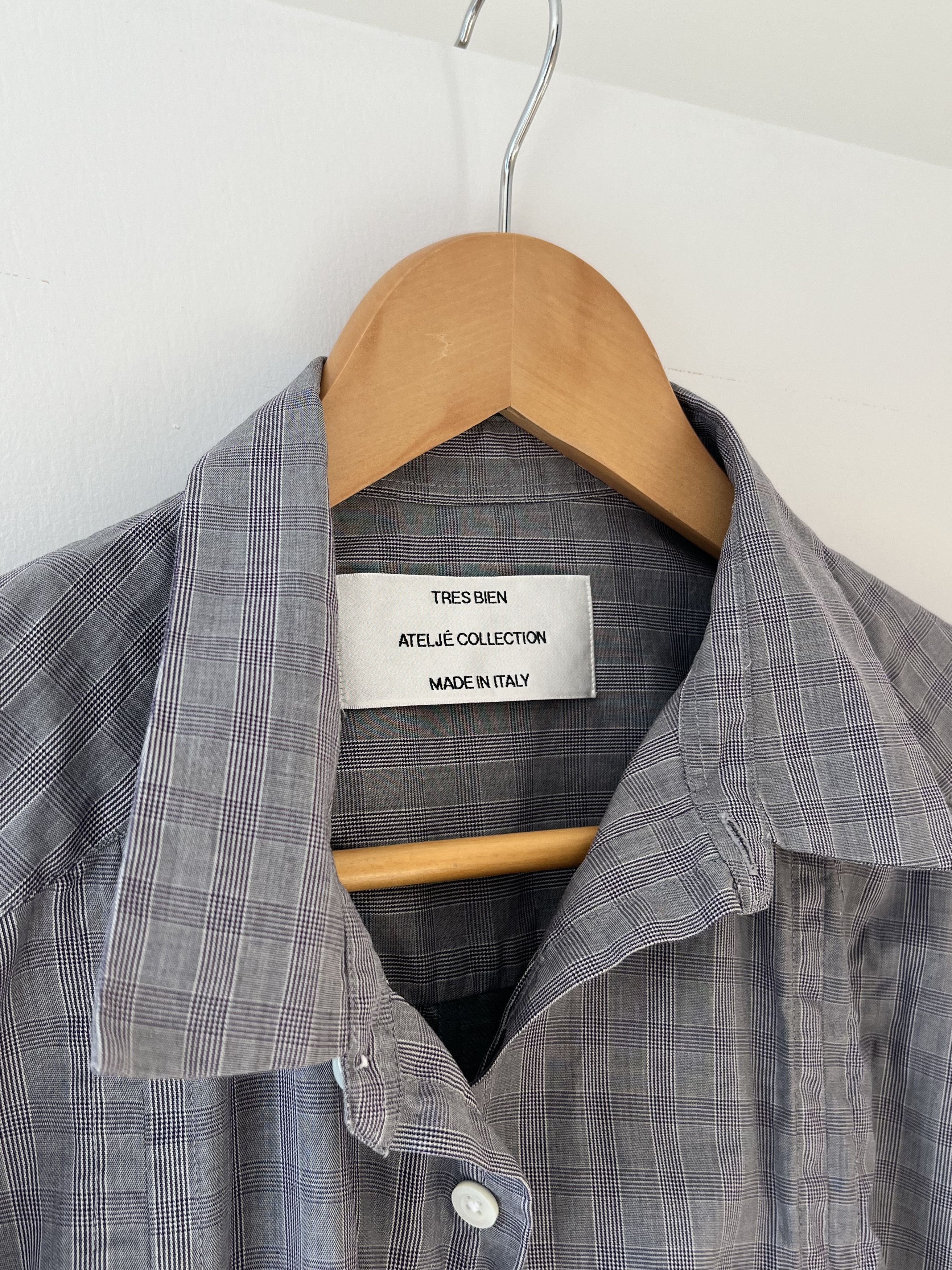 Tres Bien TRES BIEN ATELJÉ Inverted Pleat Shirt Grey Size US M / EU 48-50 / 2 - 2 Thumbnail