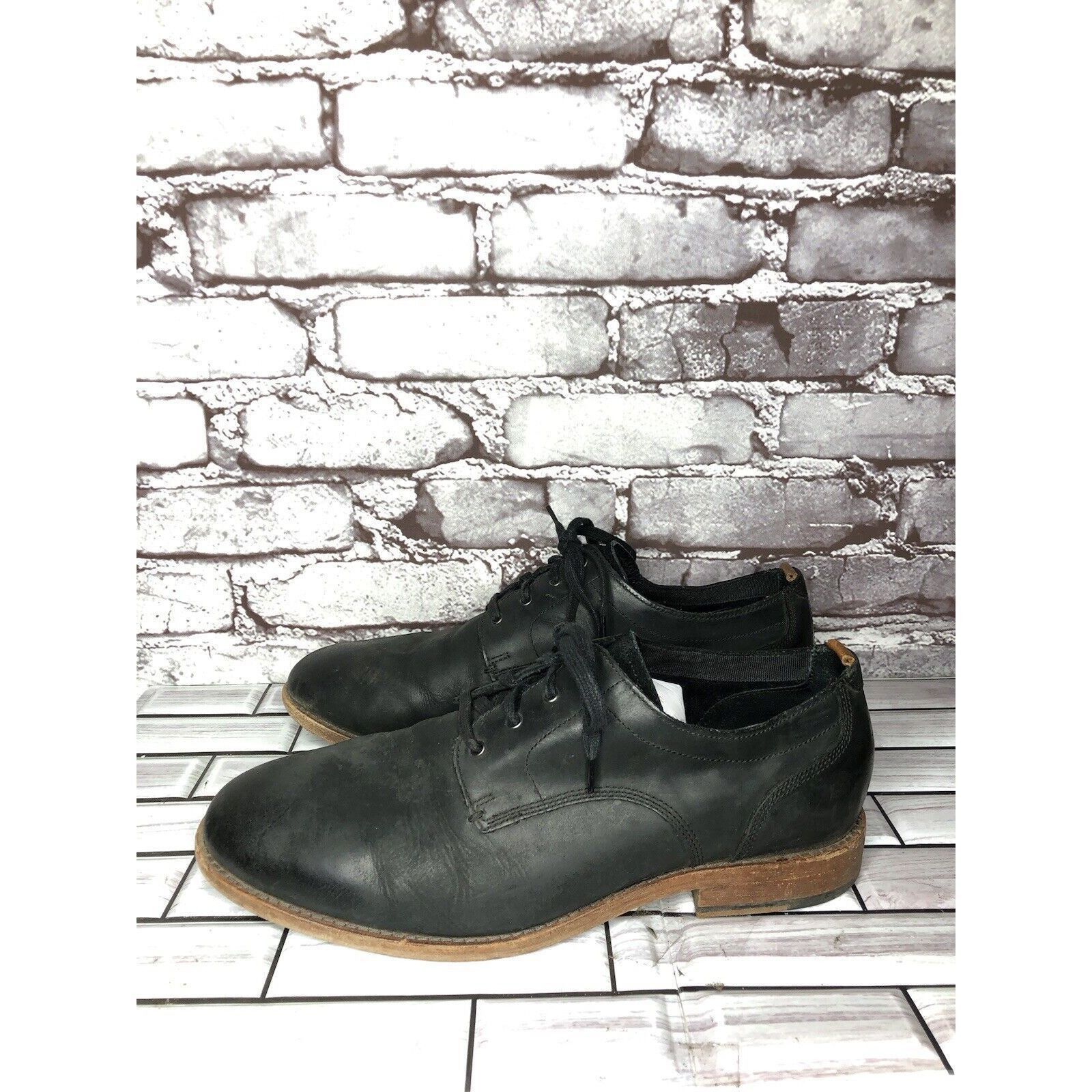Cole Haan Cole Haan Grand Os. Black Leather Nubuck Casual Oxfords Shoe Size US 10 / EU 43 - 12 Thumbnail
