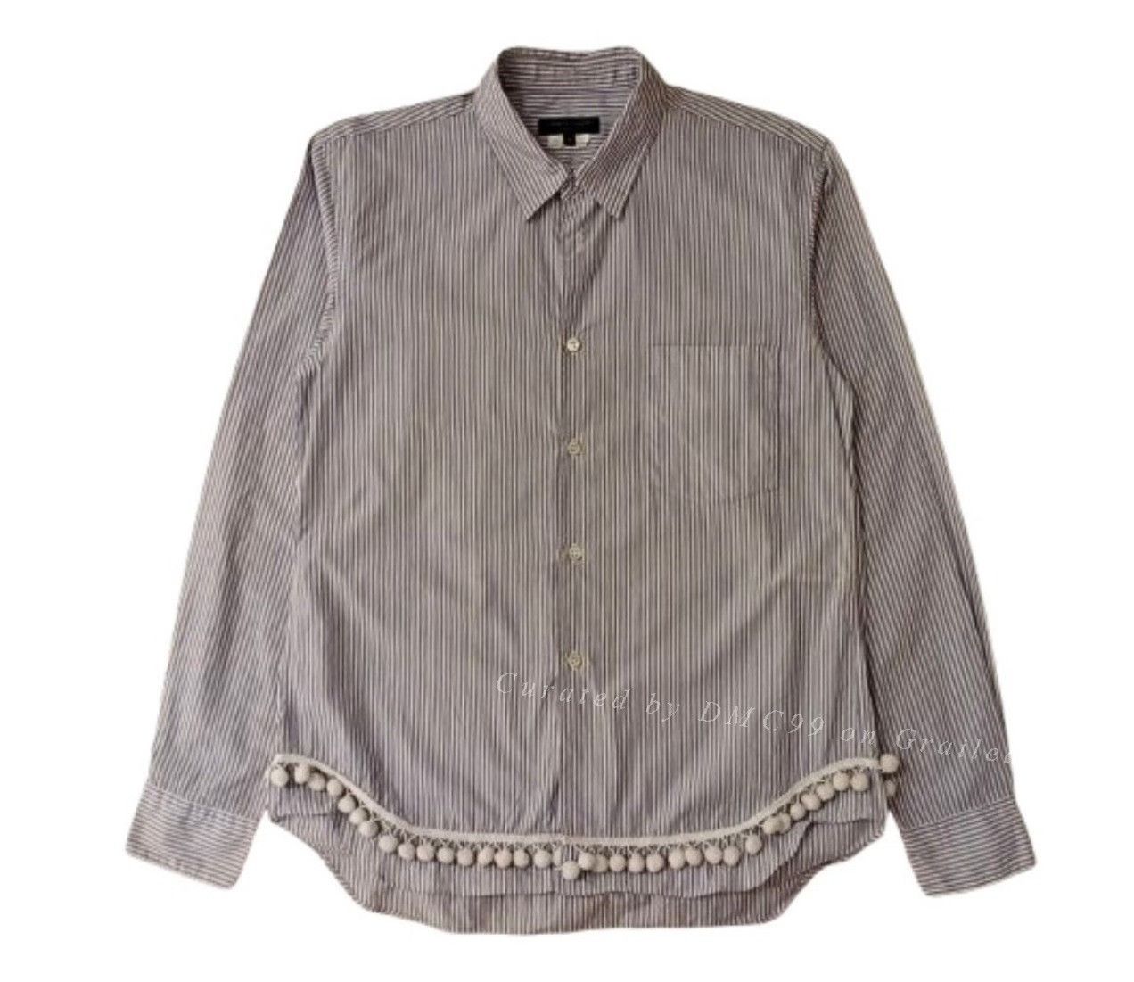 Vintage Vintage CDG 2013 Stripe Cotton Shirt Size US M / EU 48-50 / 2 - 1 Thumbnail