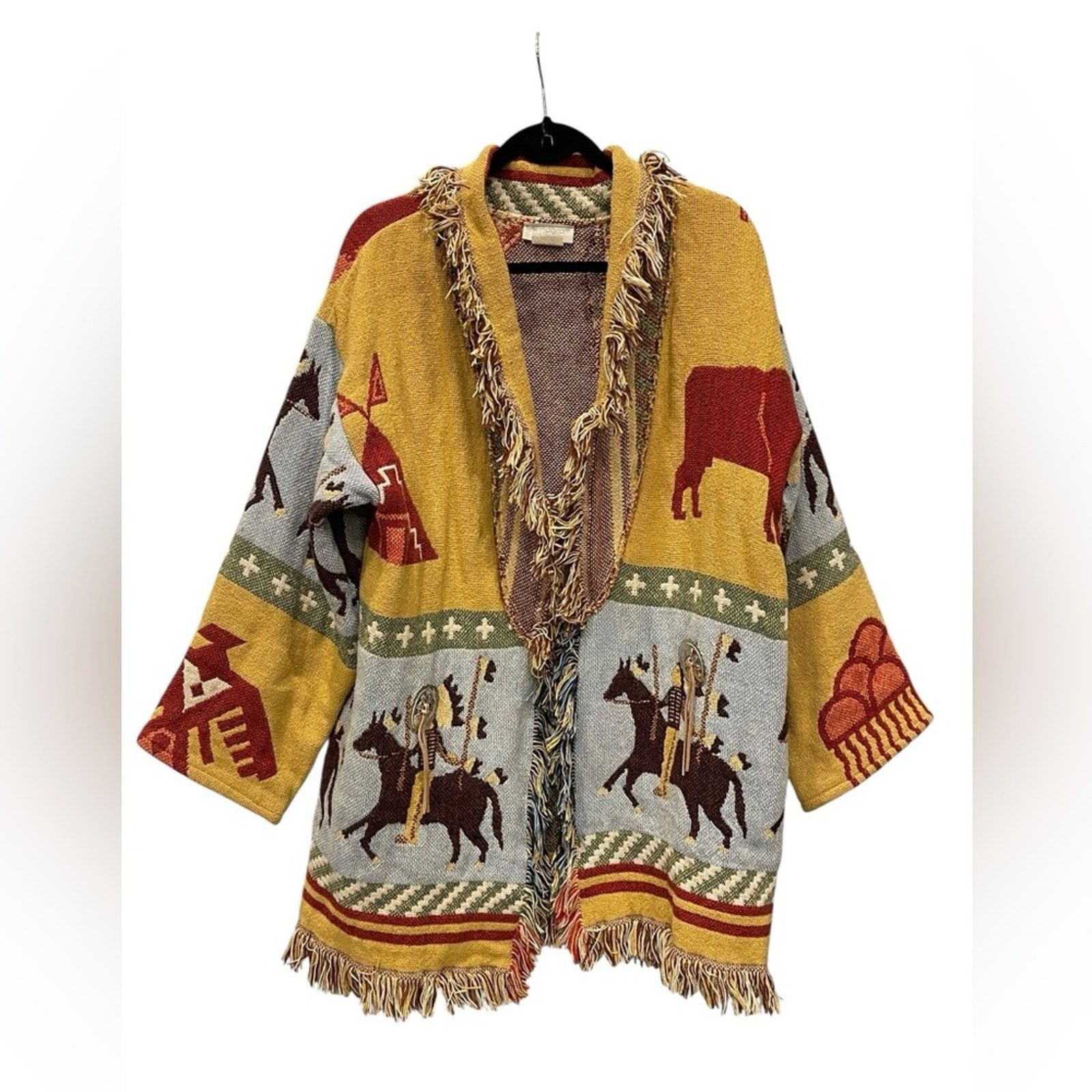 Other Lew Magram Sweater OS Vintage Western Native Art Cardigan Size ONE SIZE - 1 Thumbnail