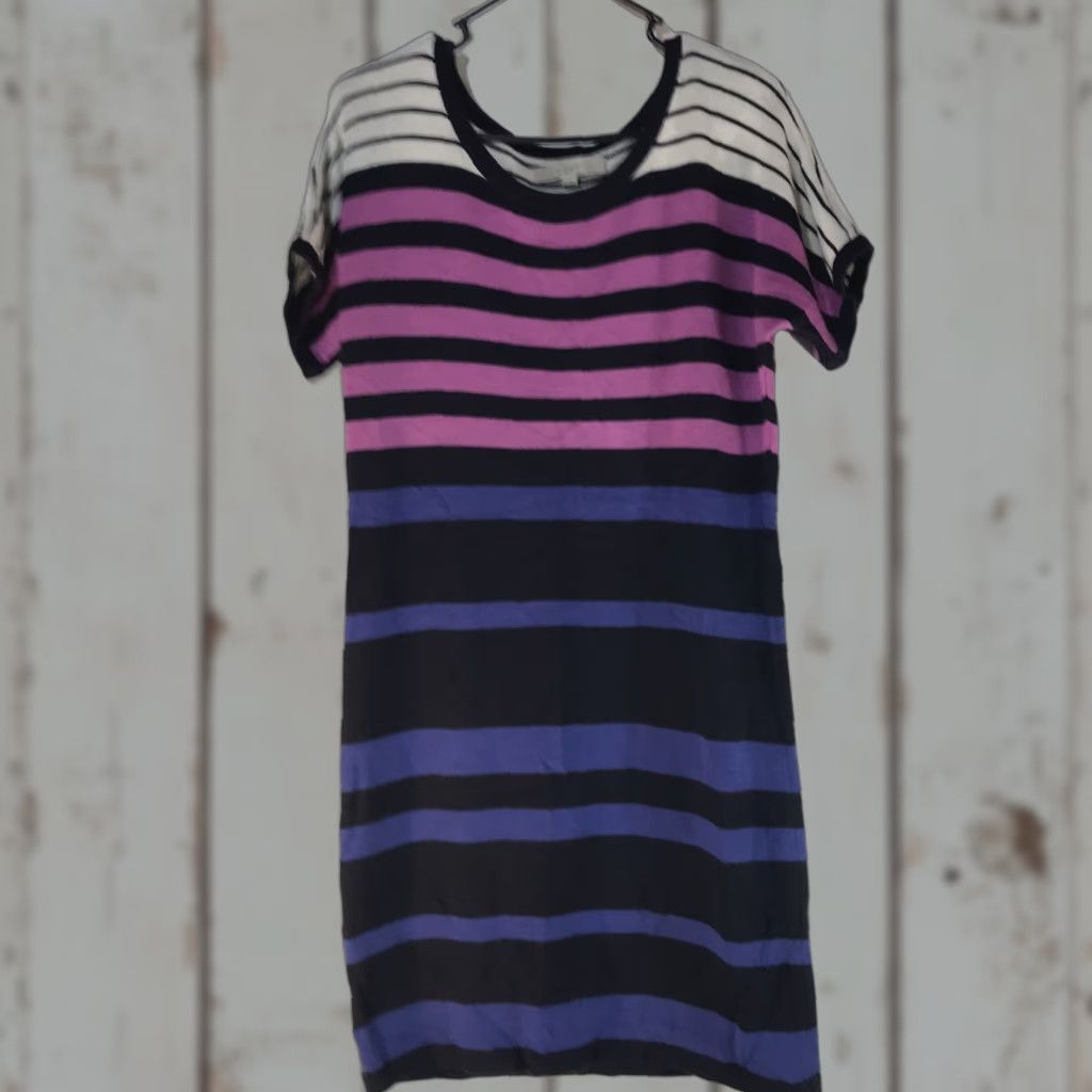 Loft Ann Taylor Loft Multicolored Striped Wool Blend Sweater Dress Womens Size M Size M / US 6-8 / IT 42-44 - 1 Thumbnail
